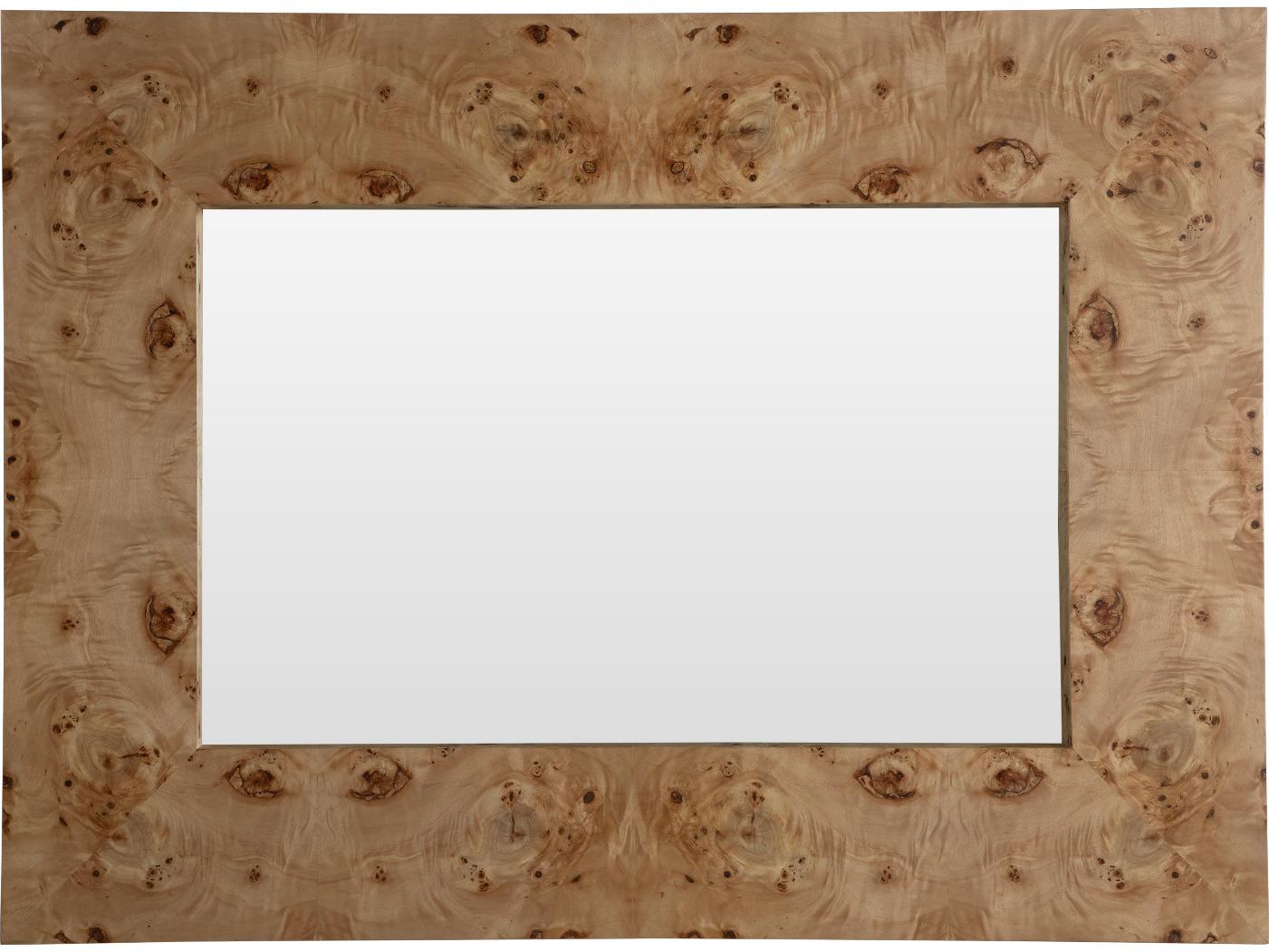 Gabby Saul Clear Mirror Maple Burl Brown Wall Rectangular
