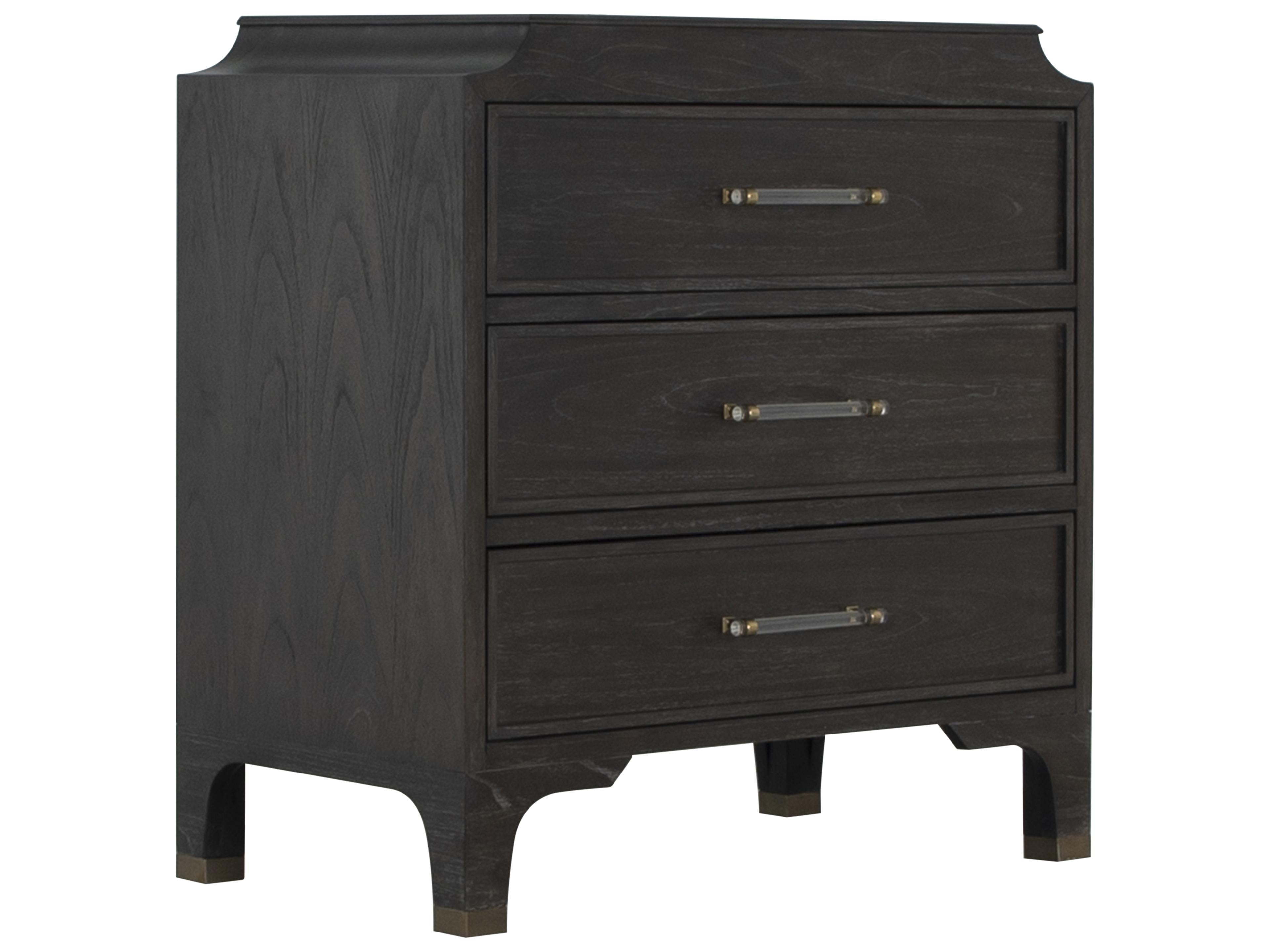 Gabby Alexandra 3-Drawers Brown Mindi Wood Nightstand
