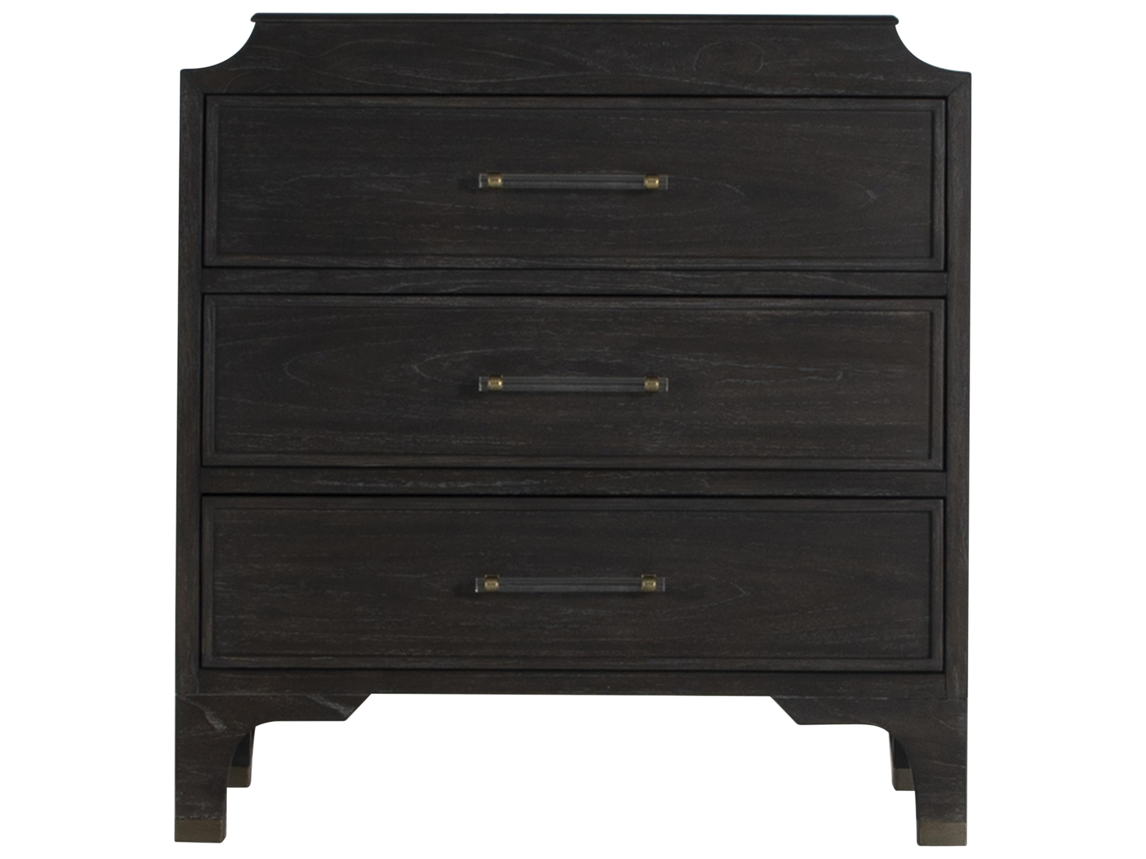 Gabby Alexandra 3-Drawers Brown Mindi Wood Nightstand