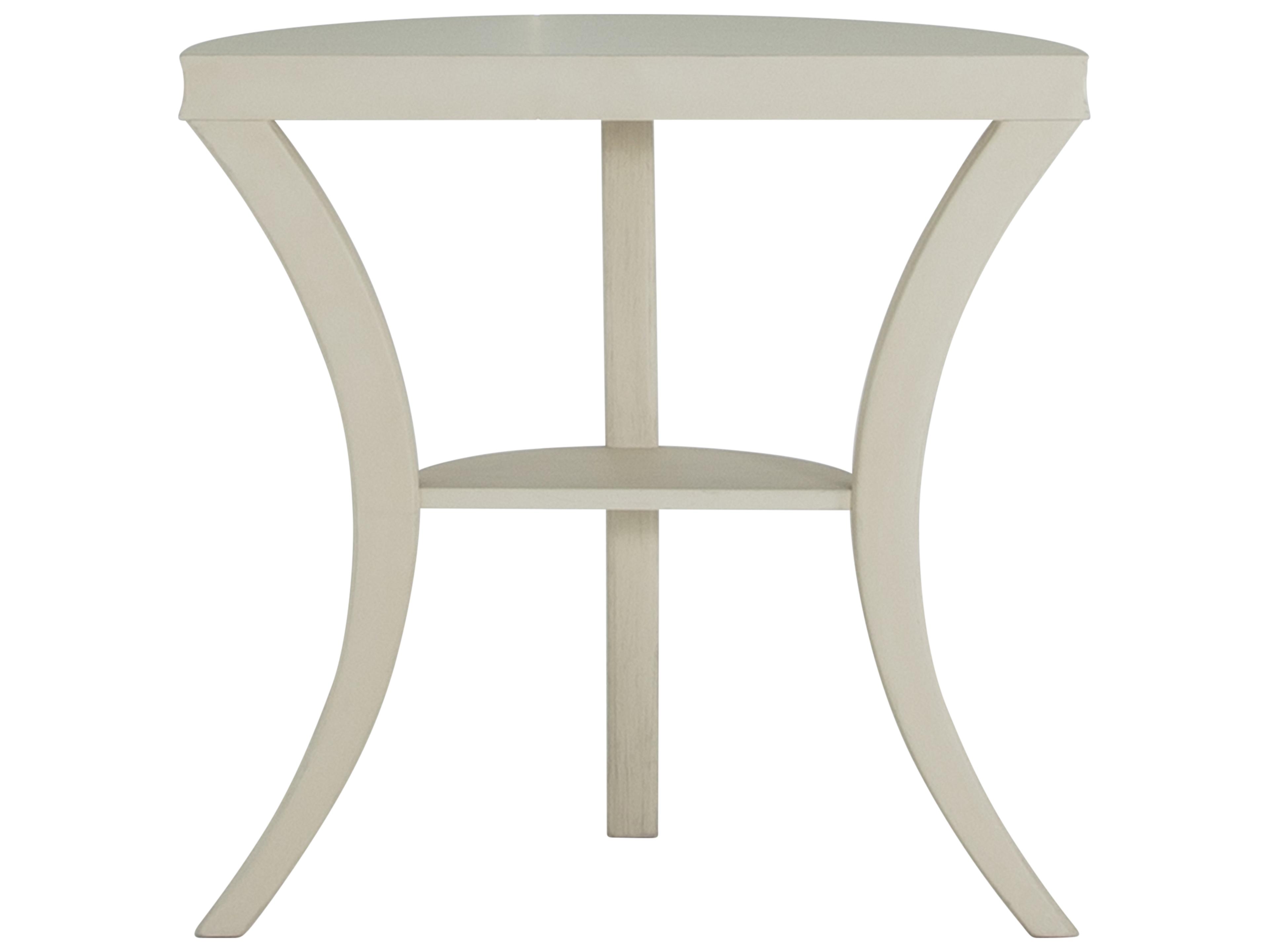 Gabby Linda Demilune Wood White & Ivory Console Table