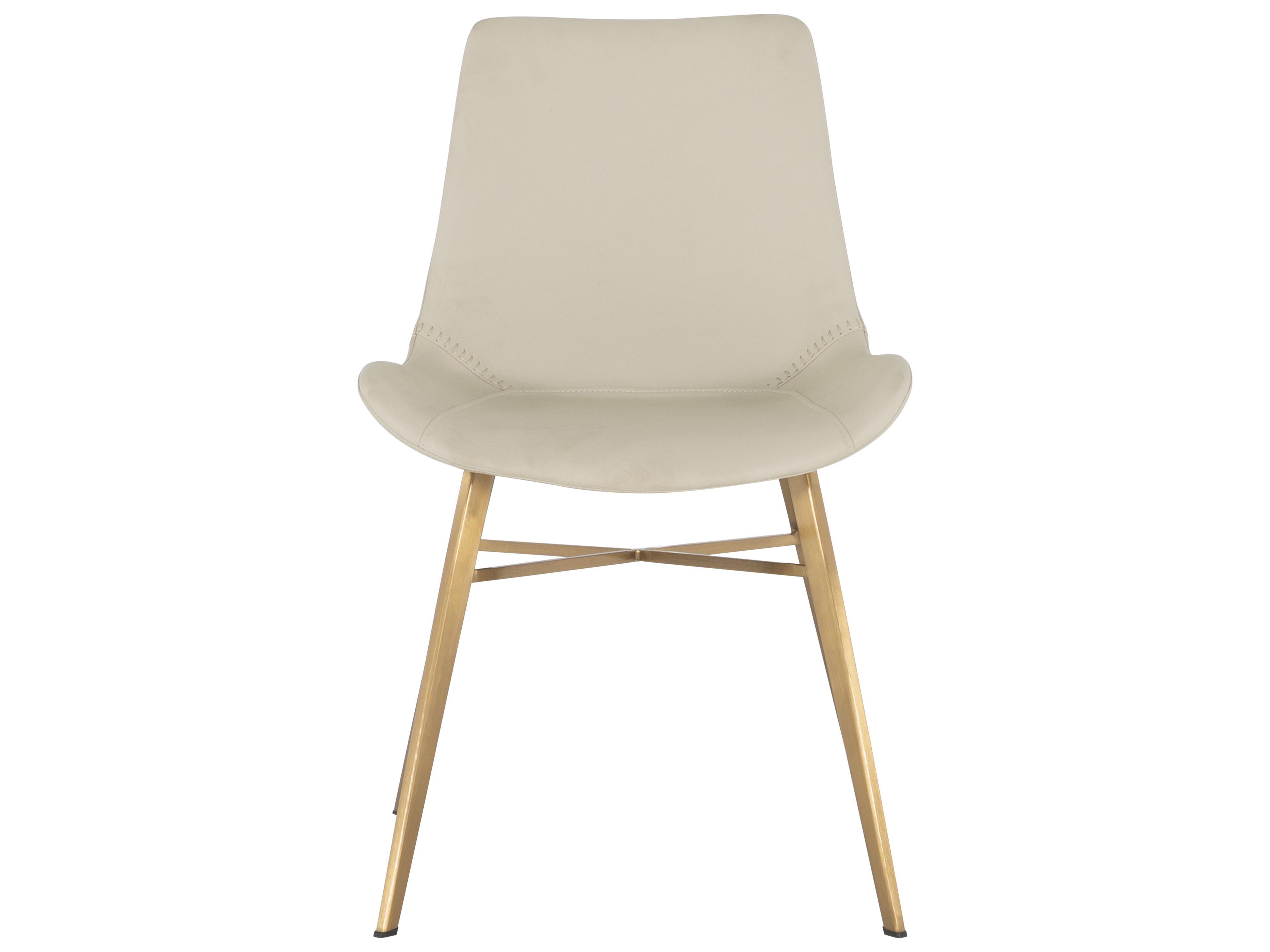Gabby Hines White Faux Leather Armless Dining Chair