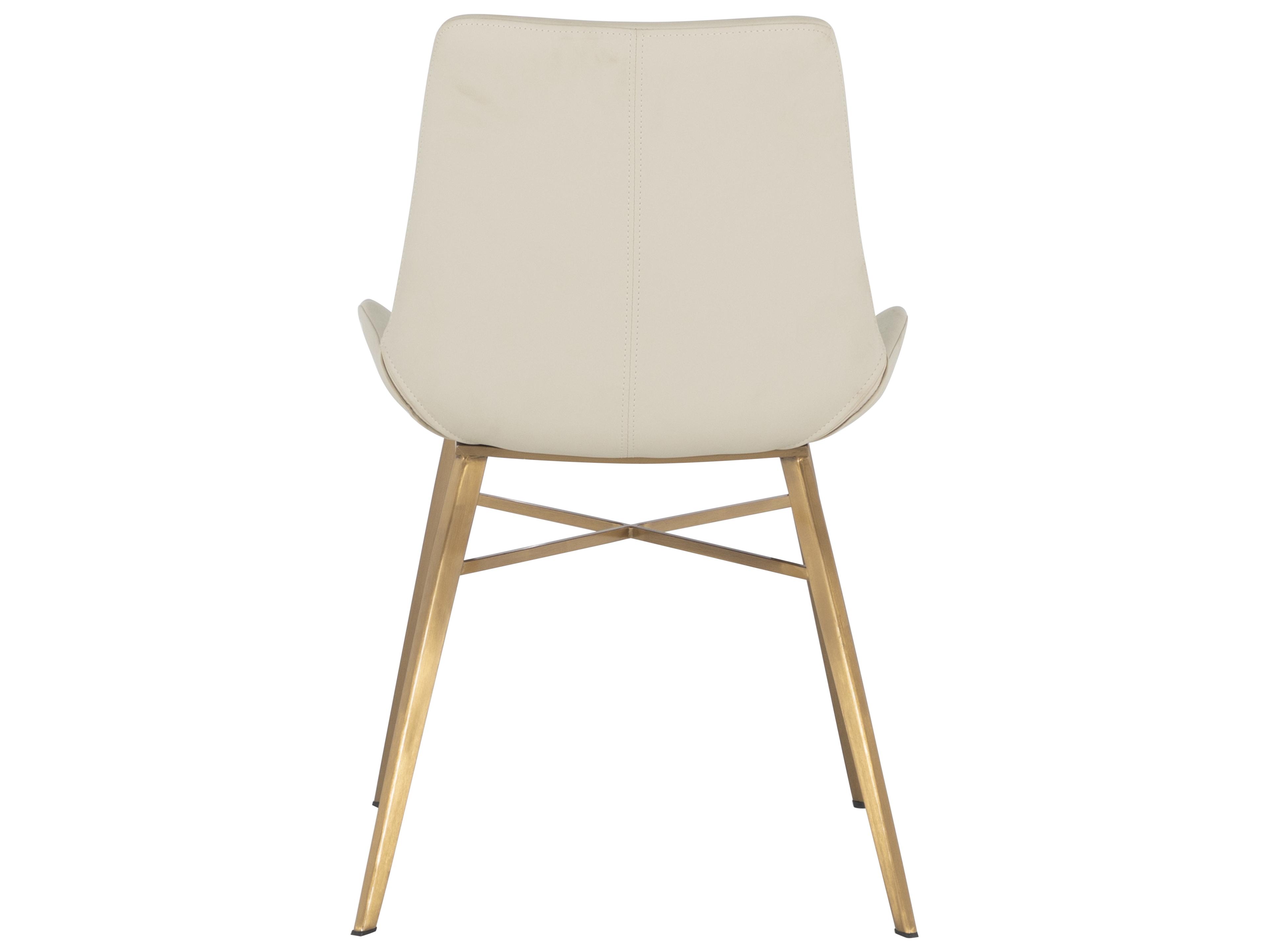 Gabby Hines White Faux Leather Armless Dining Chair