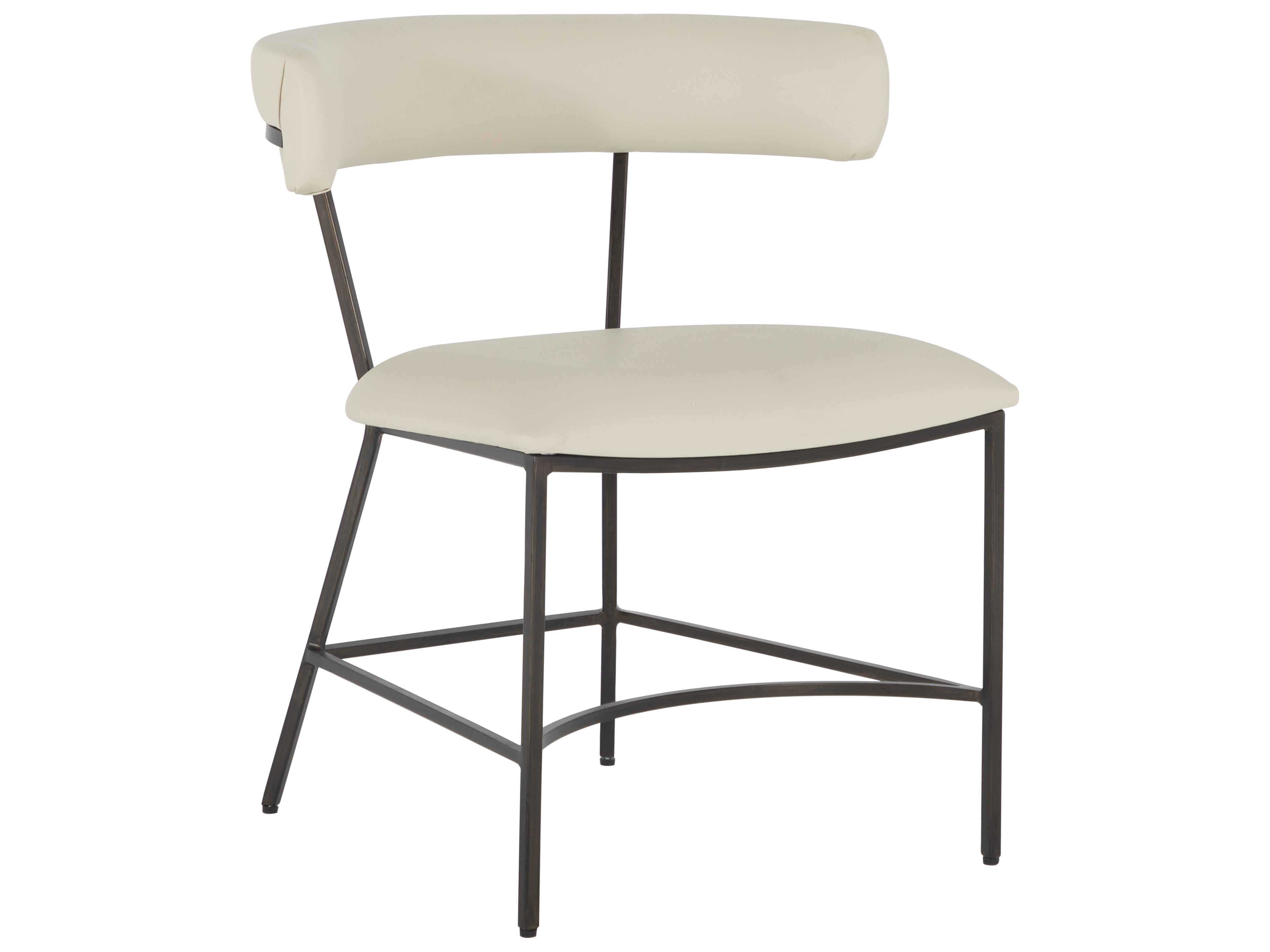 Gabby Matlock White Faux Leather Armless Dining Chair