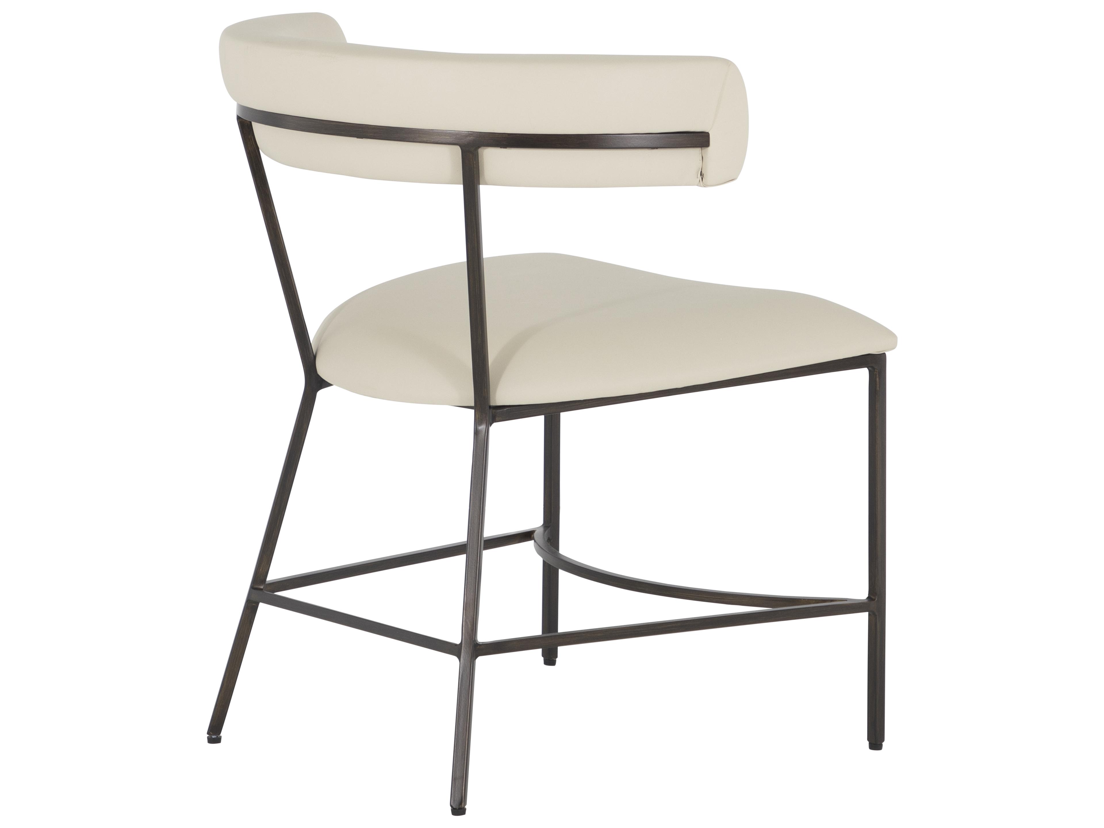 Gabby Matlock White Faux Leather Armless Dining Chair