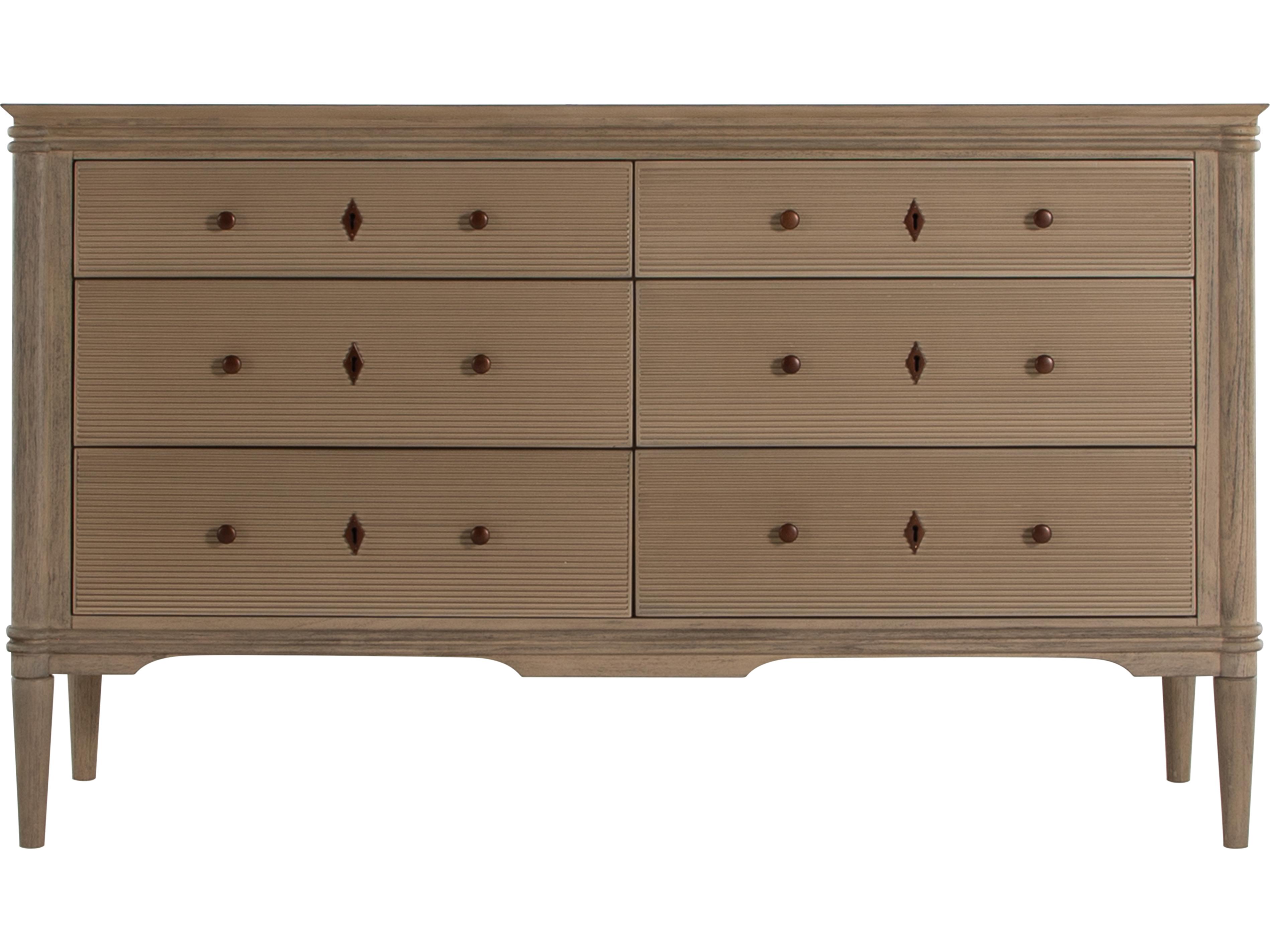 Gabby Linnea 6-Drawers Brown Mindi Wood Double Dresser