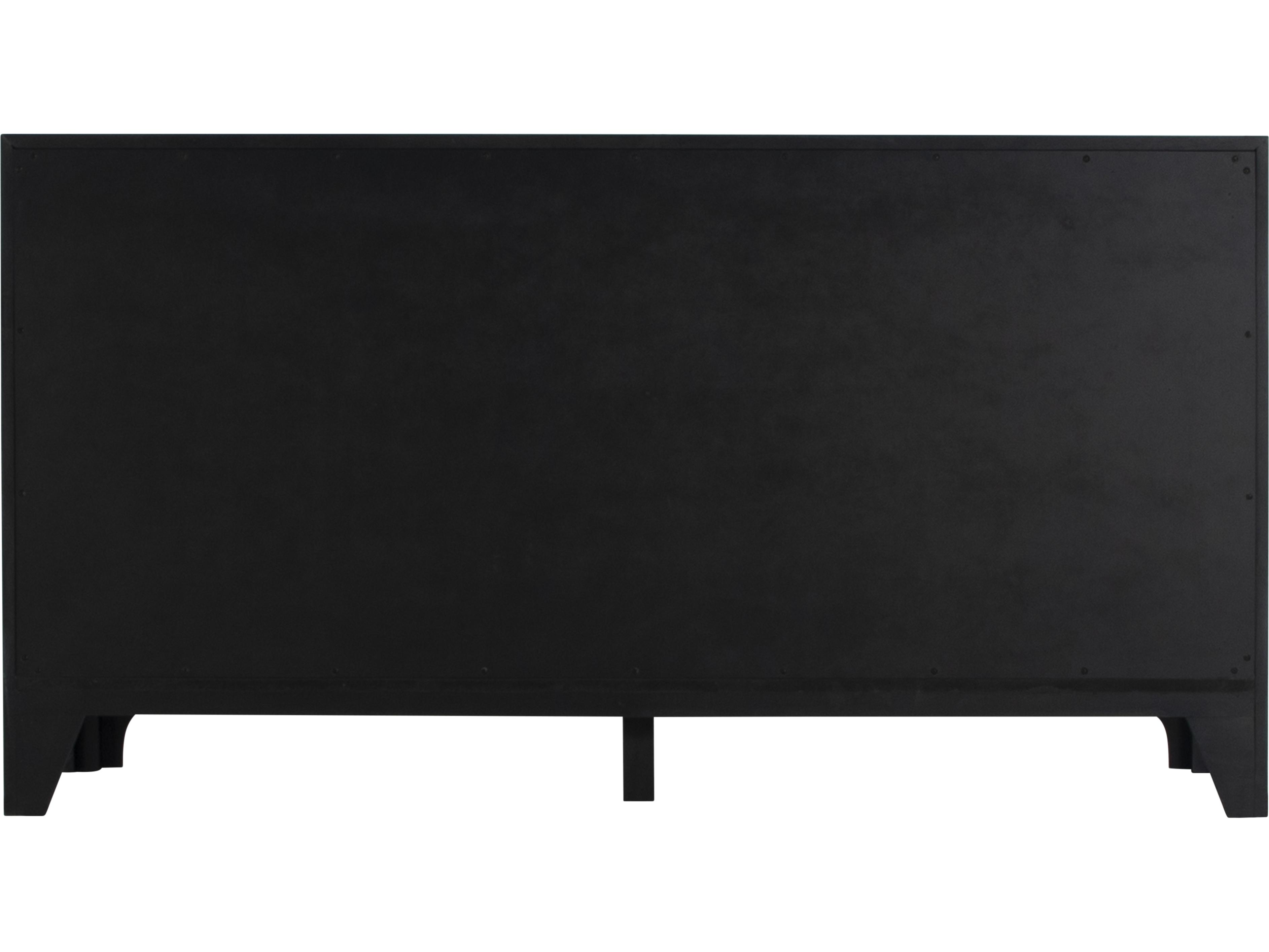 Gabby Princeton 6-Drawers Black Mindi Wood Double Dresser