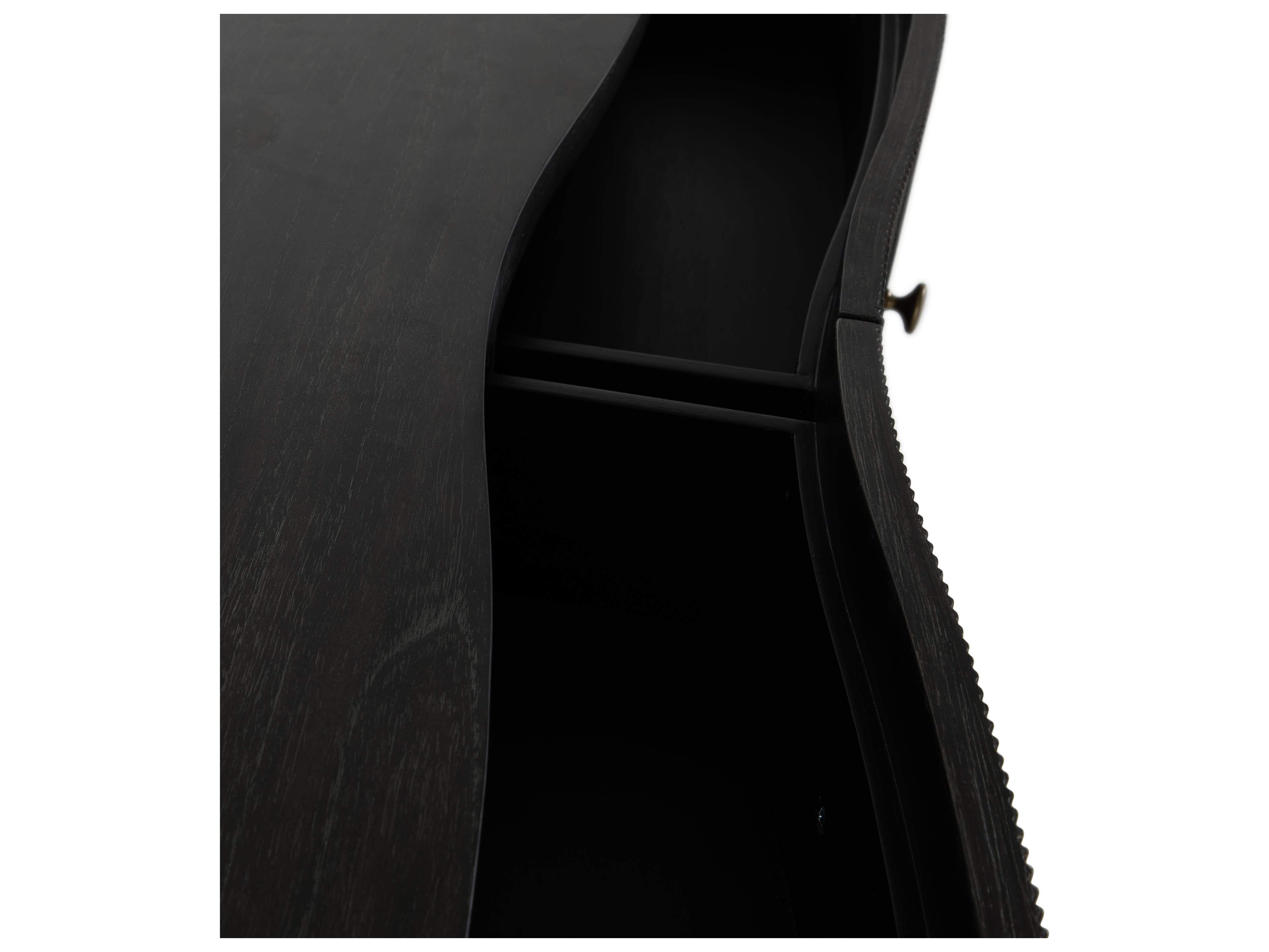 Gabby Princeton 6-Drawers Black Mindi Wood Double Dresser