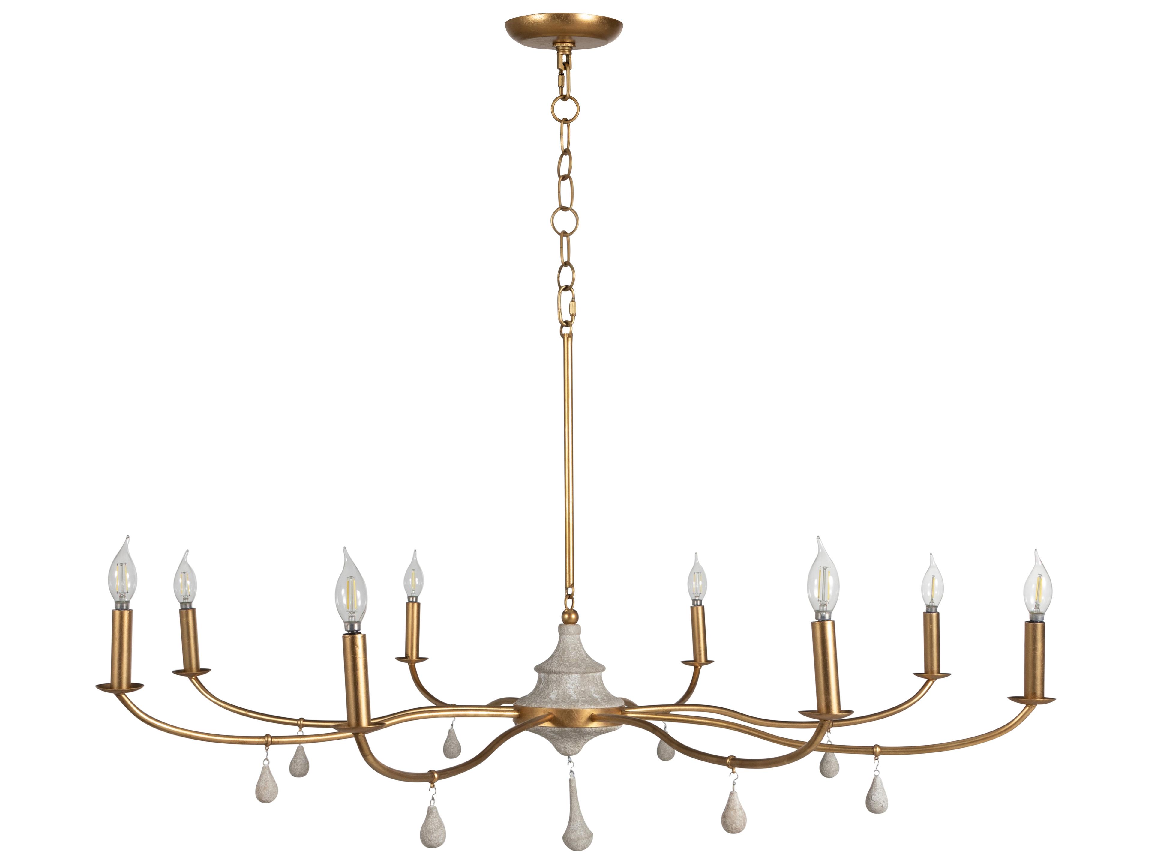Gabby Loretta 8-Light Gold Candelabra Chandelier