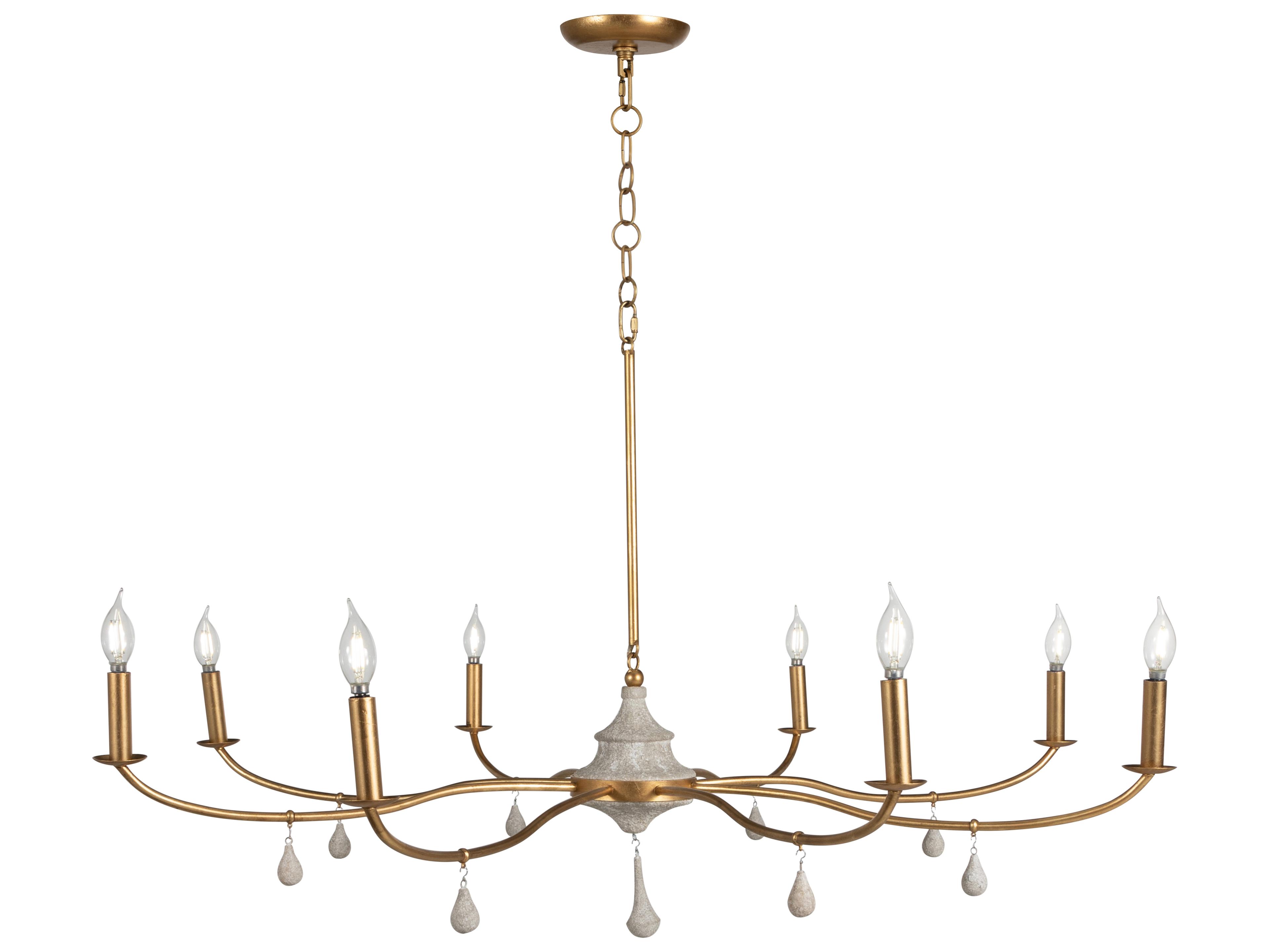 Gabby Loretta 8-Light Gold Candelabra Chandelier
