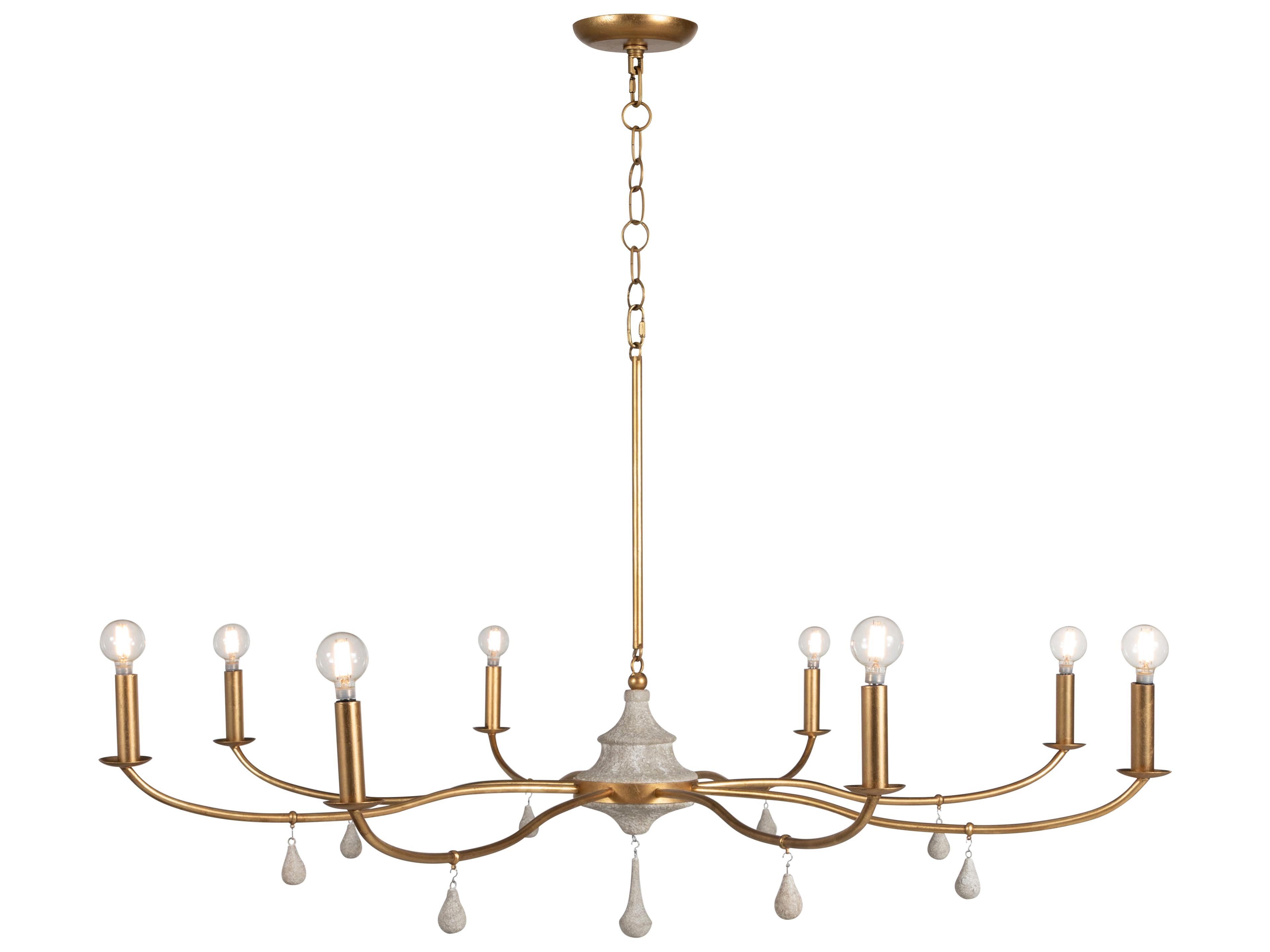 Gabby Loretta 8-Light Gold Candelabra Chandelier