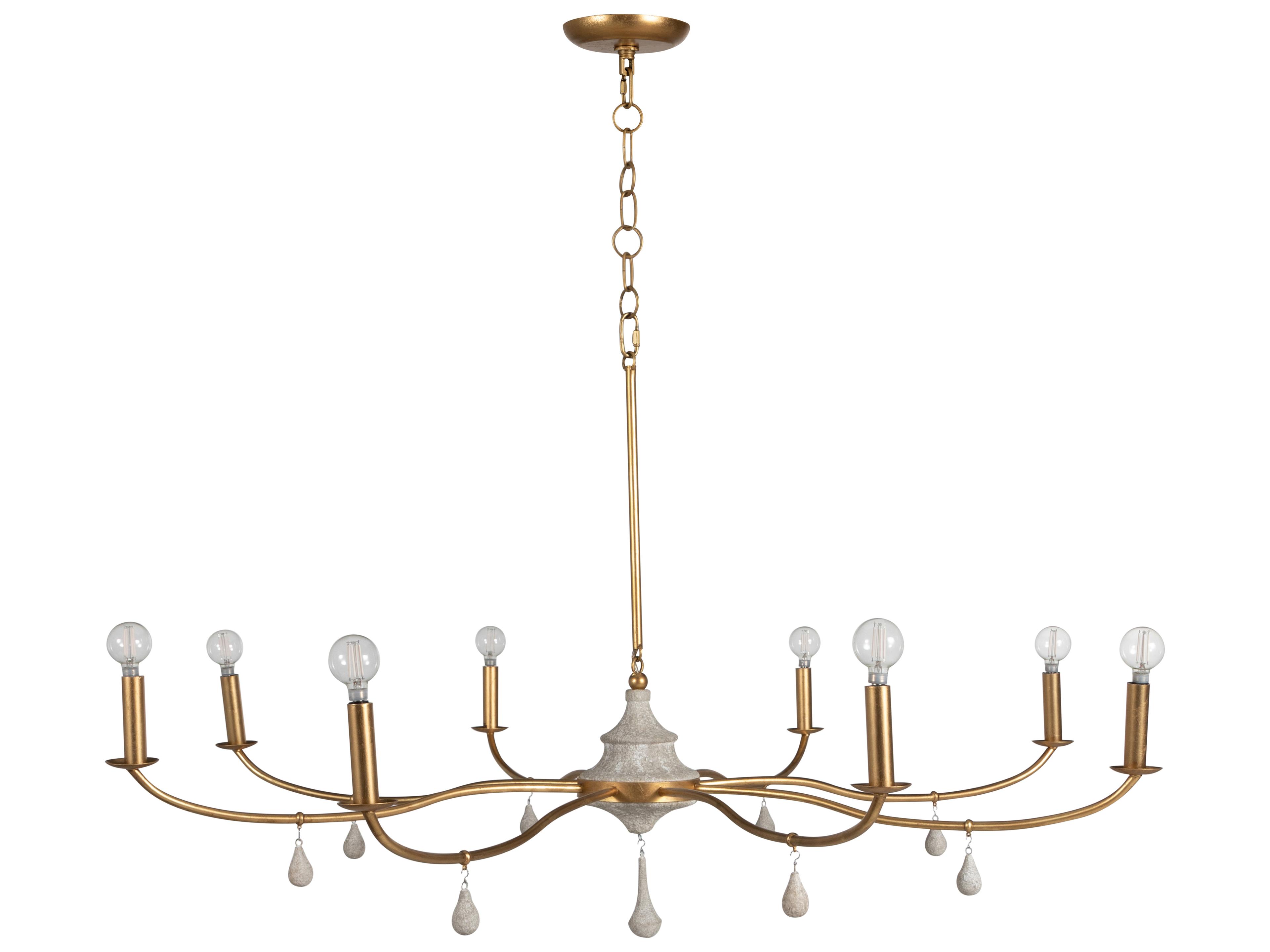Gabby Loretta 8-Light Gold Candelabra Chandelier