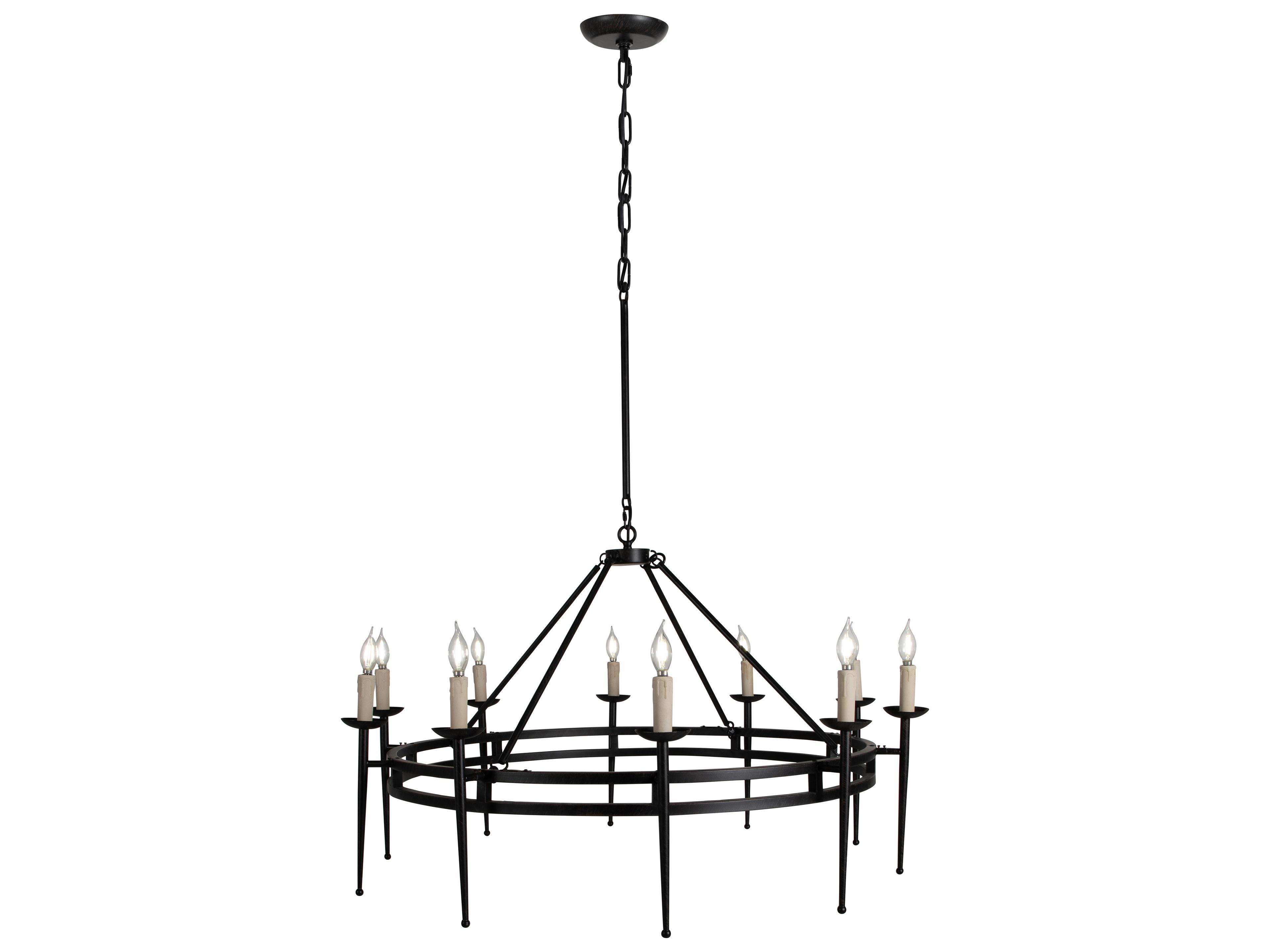 Gabby Tyrell 10-Light Black Candelabra Chandelier