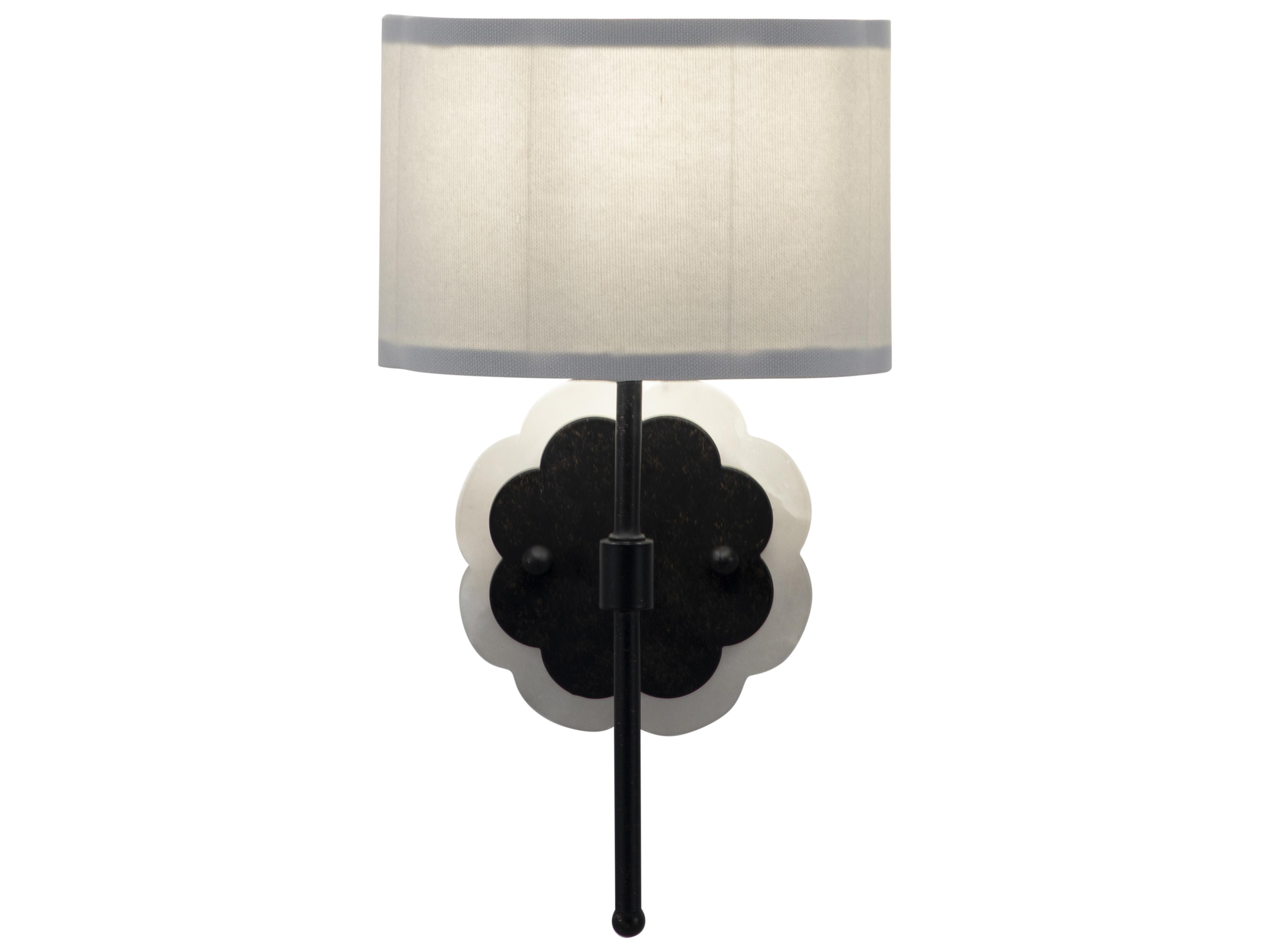 Gabby Shirley 1-light Brushed Black Natural Alabaster Wall Sconce