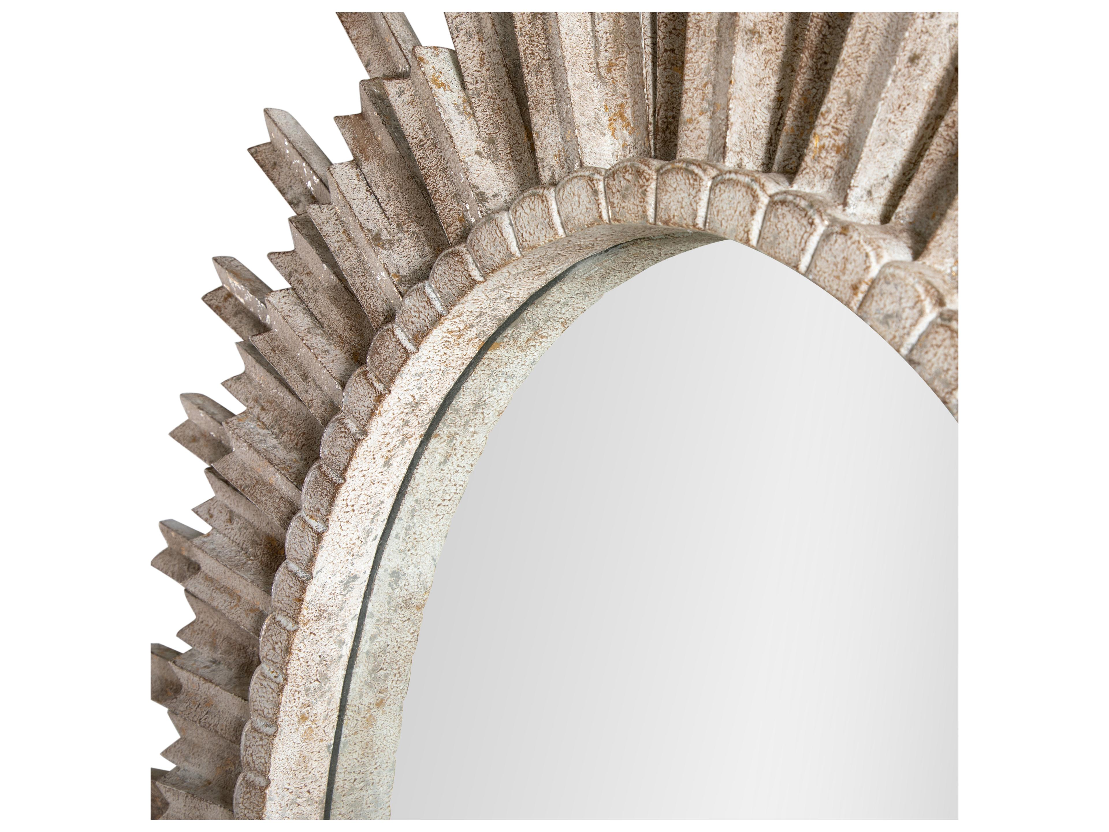 Gabby Jean-michel White & Ivory Wall Mirror Sunburst