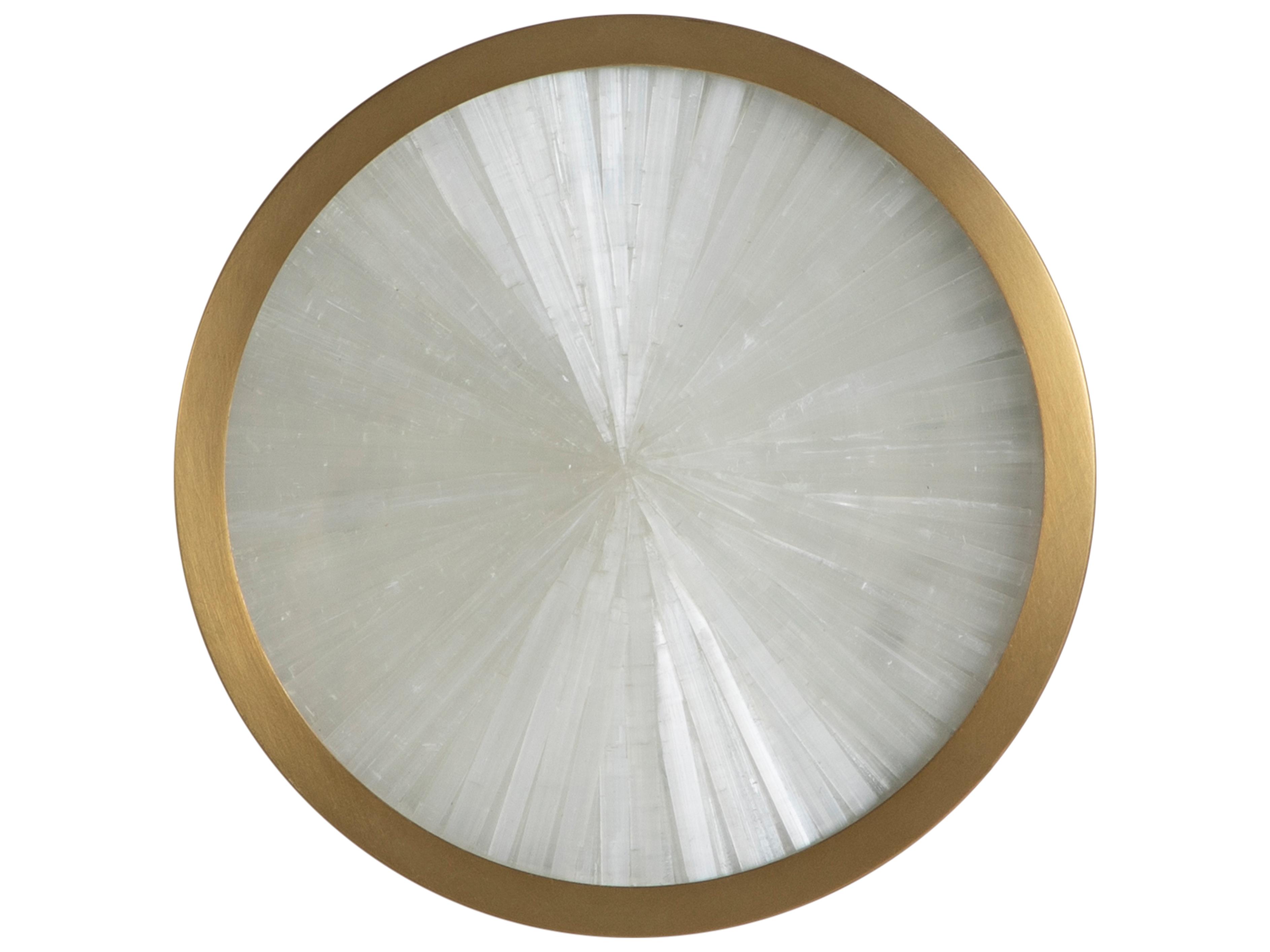 Gabby Neptune 1-Light Rubbed Brass Natural Selenite Wall Sconce