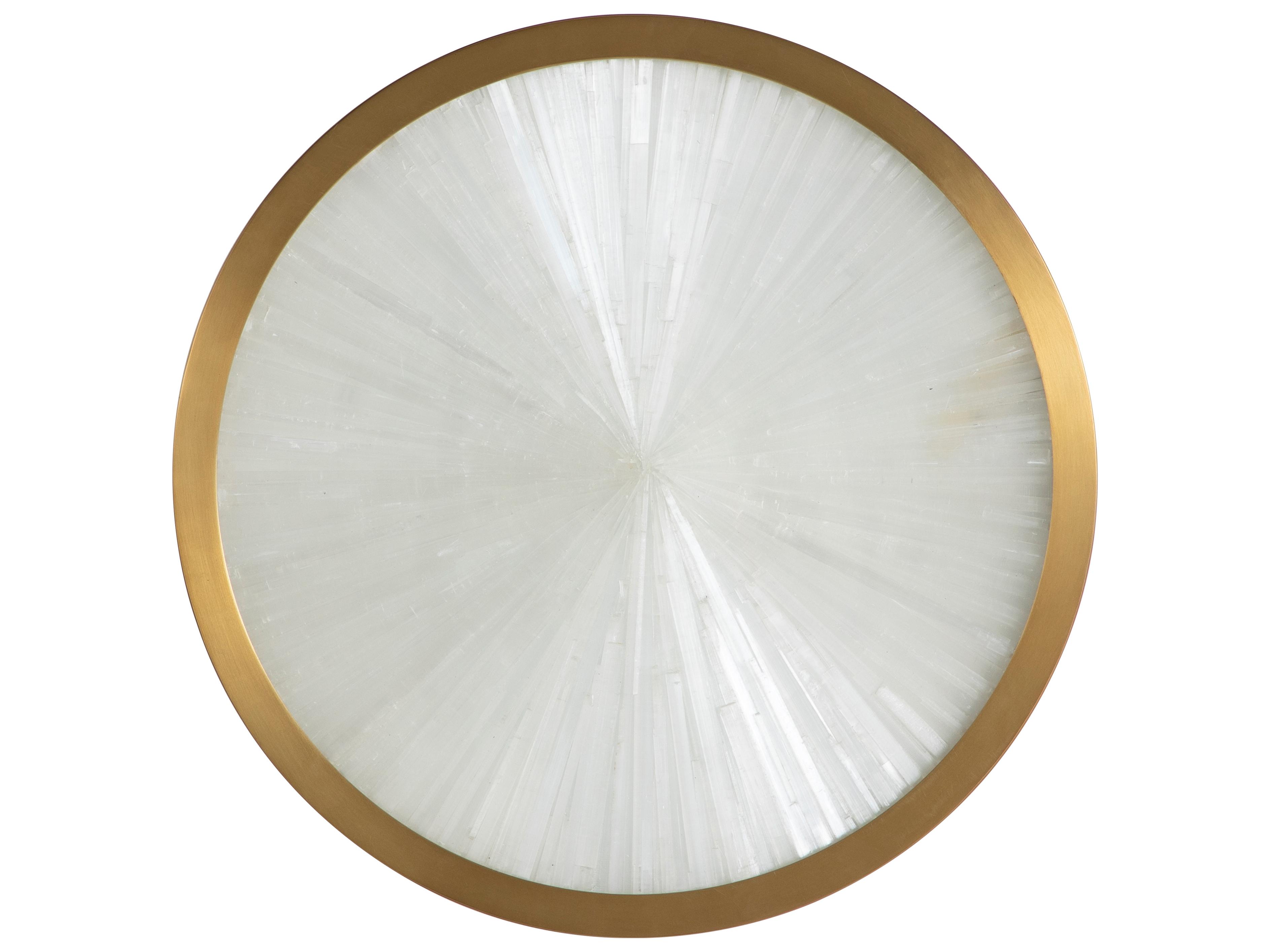 Gabby Neptune 1-Light Rubbed Brass Natural Selenite LED Wall Sconce