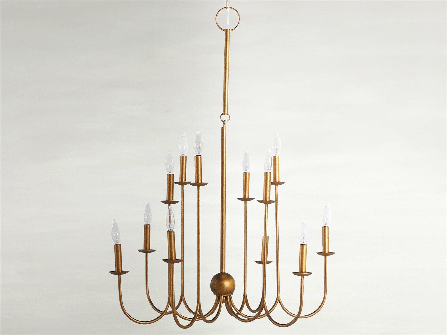 Gabby Snow 12-Light Ashwell Gold Traditional Candelabra Chandelier