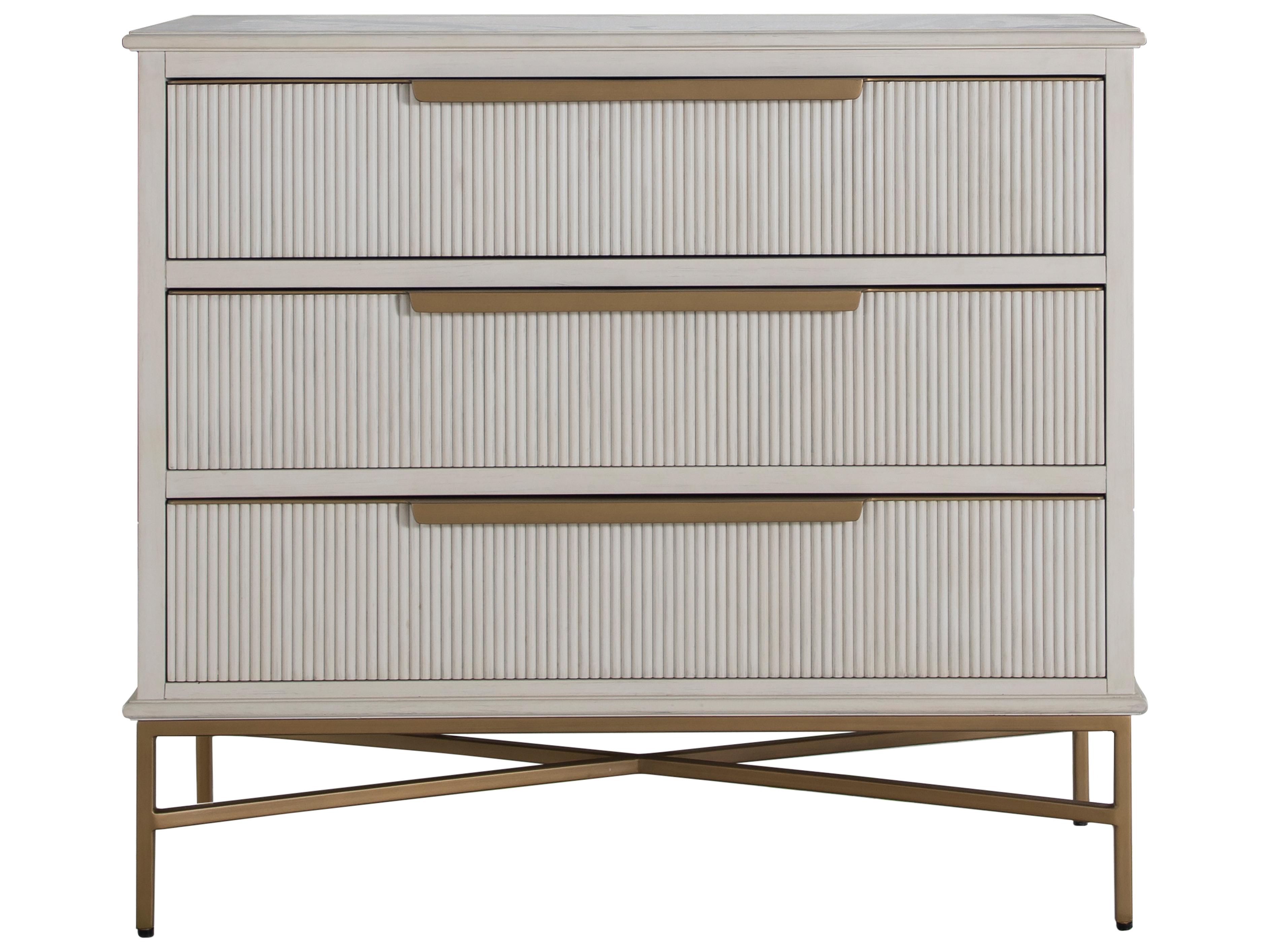 Gabby Riggs Stained Gold Distressed Antique White Mahogany Wood Accent Chest