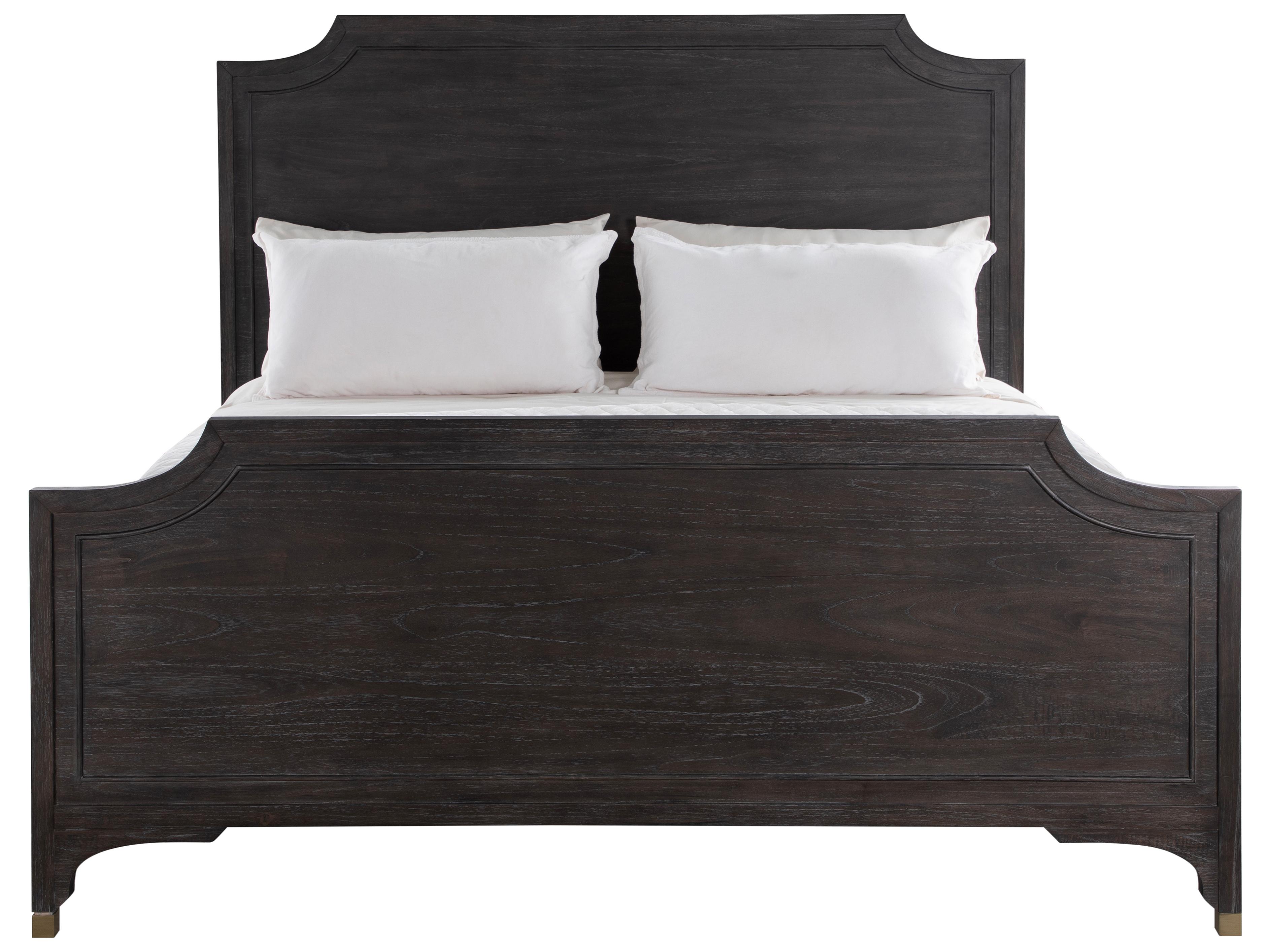 Gabby Alexandra Cerused Forest Black Mindi Wood King Panel Bed