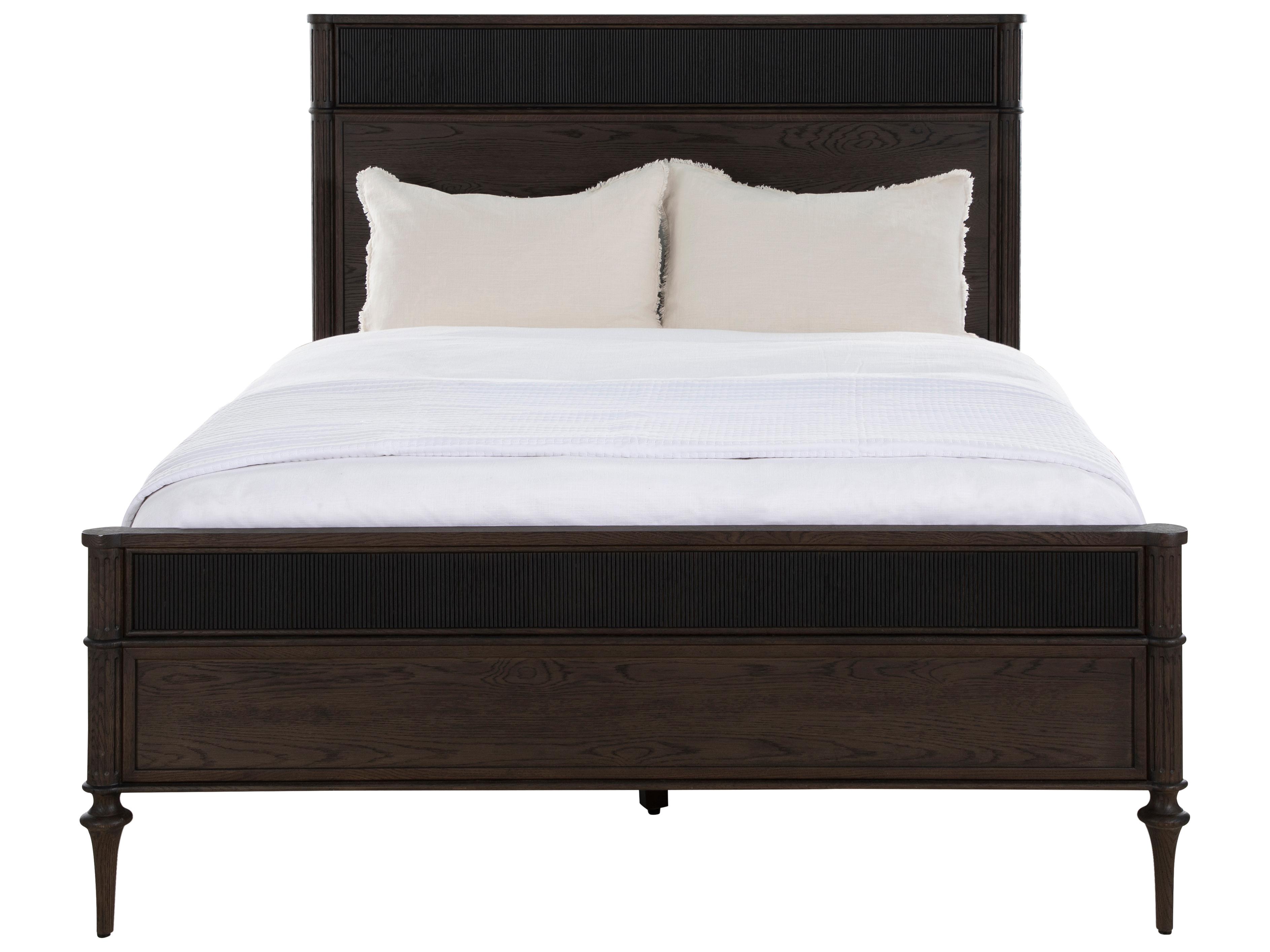 Gabby Andrea Dark Stained Oak Brown Wood Queen Panel Bed