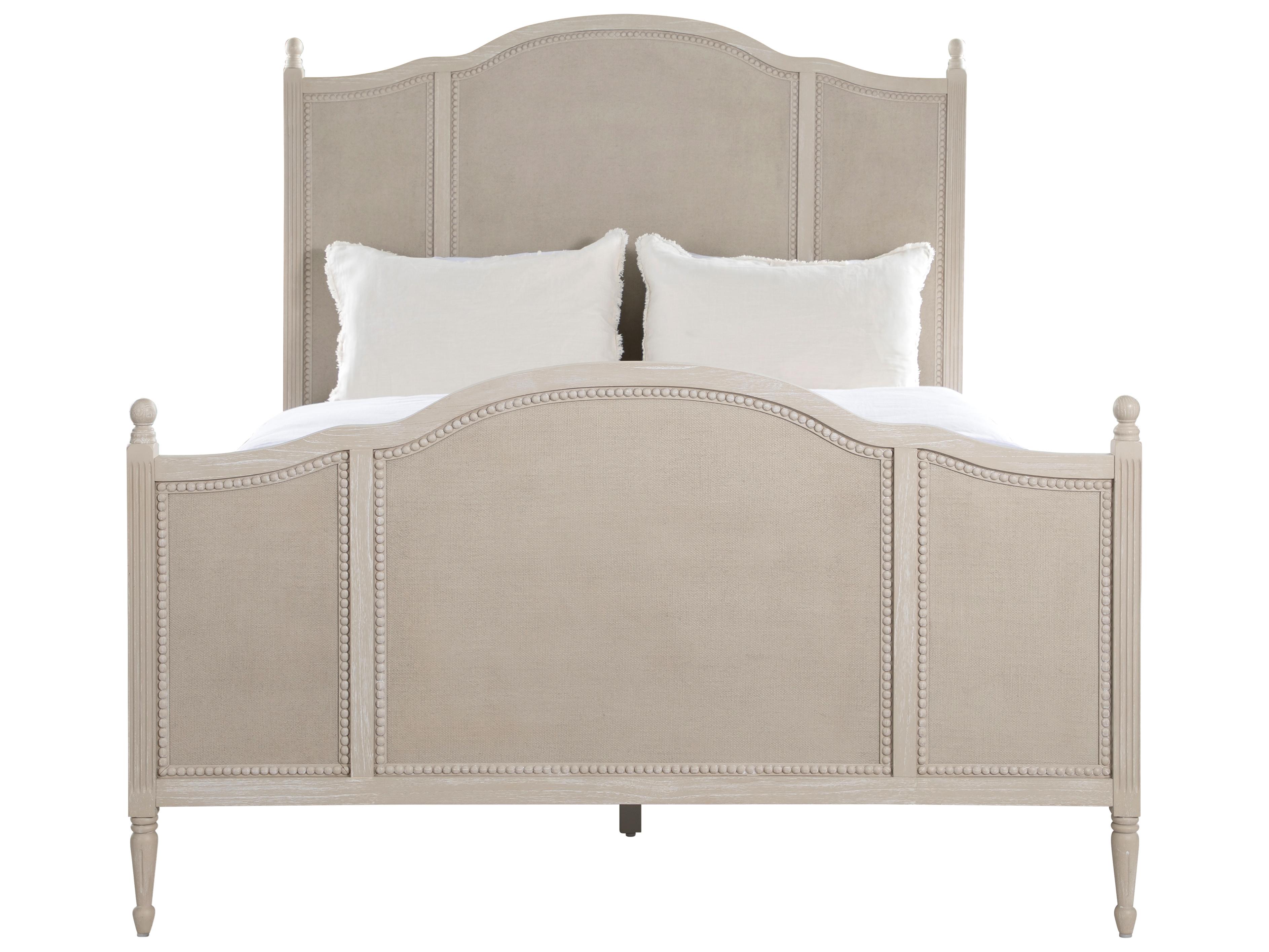 Gabby Caroline Cerused White Mindi Wood Queen Panel Bed