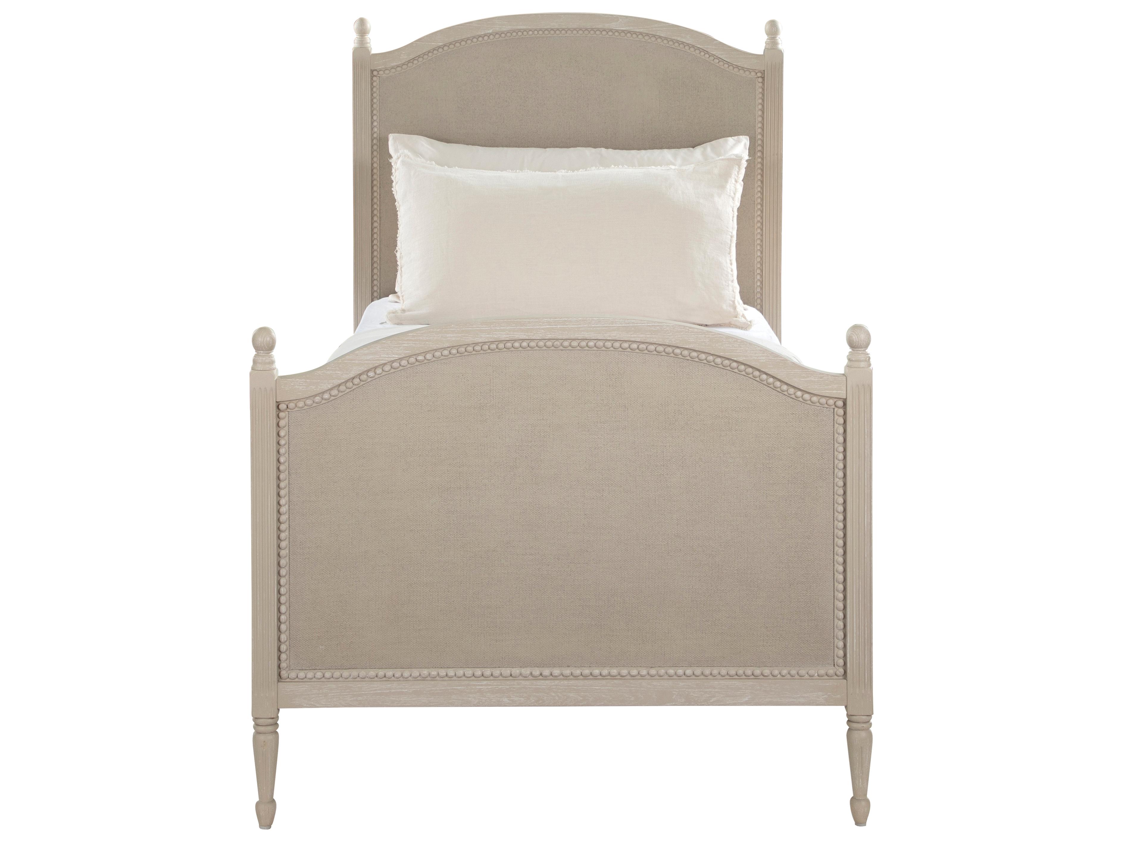 Gabby Caroline Cerused White Mahogany Wood Twin Panel Bed