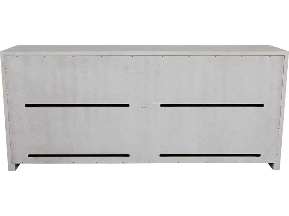 Gabby 80" Winford Oak Wood Cerused White Stained Gold Sideboard