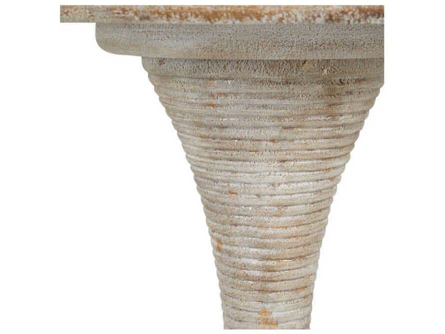 Gabby Gloria Round Antique Gold & Silver Leaf End Table