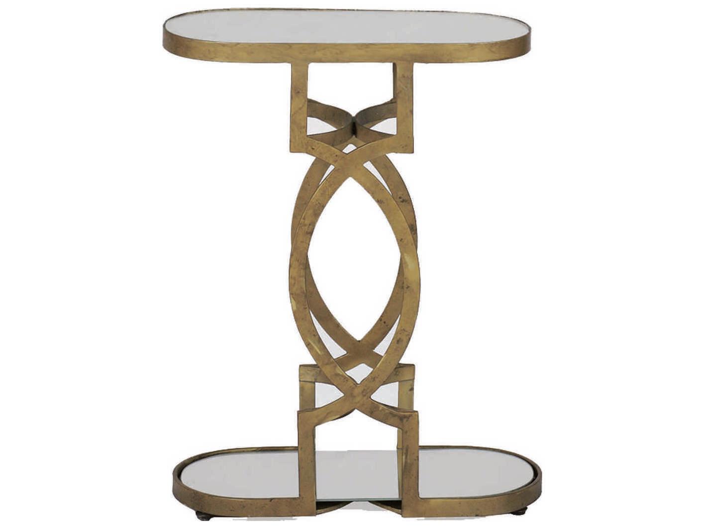 Gabby Natasha Oval Mirror & Antique Brass End Table