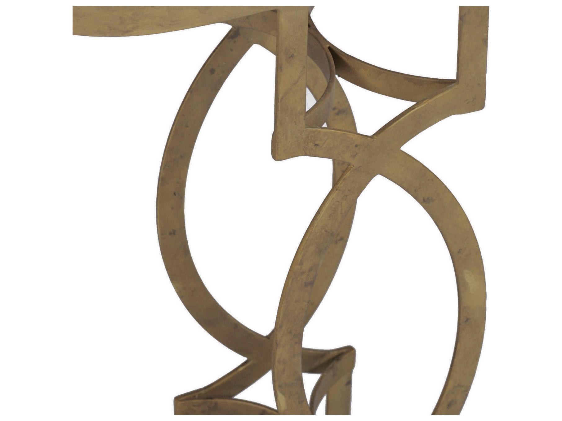 Gabby Natasha Oval Mirror & Antique Brass End Table