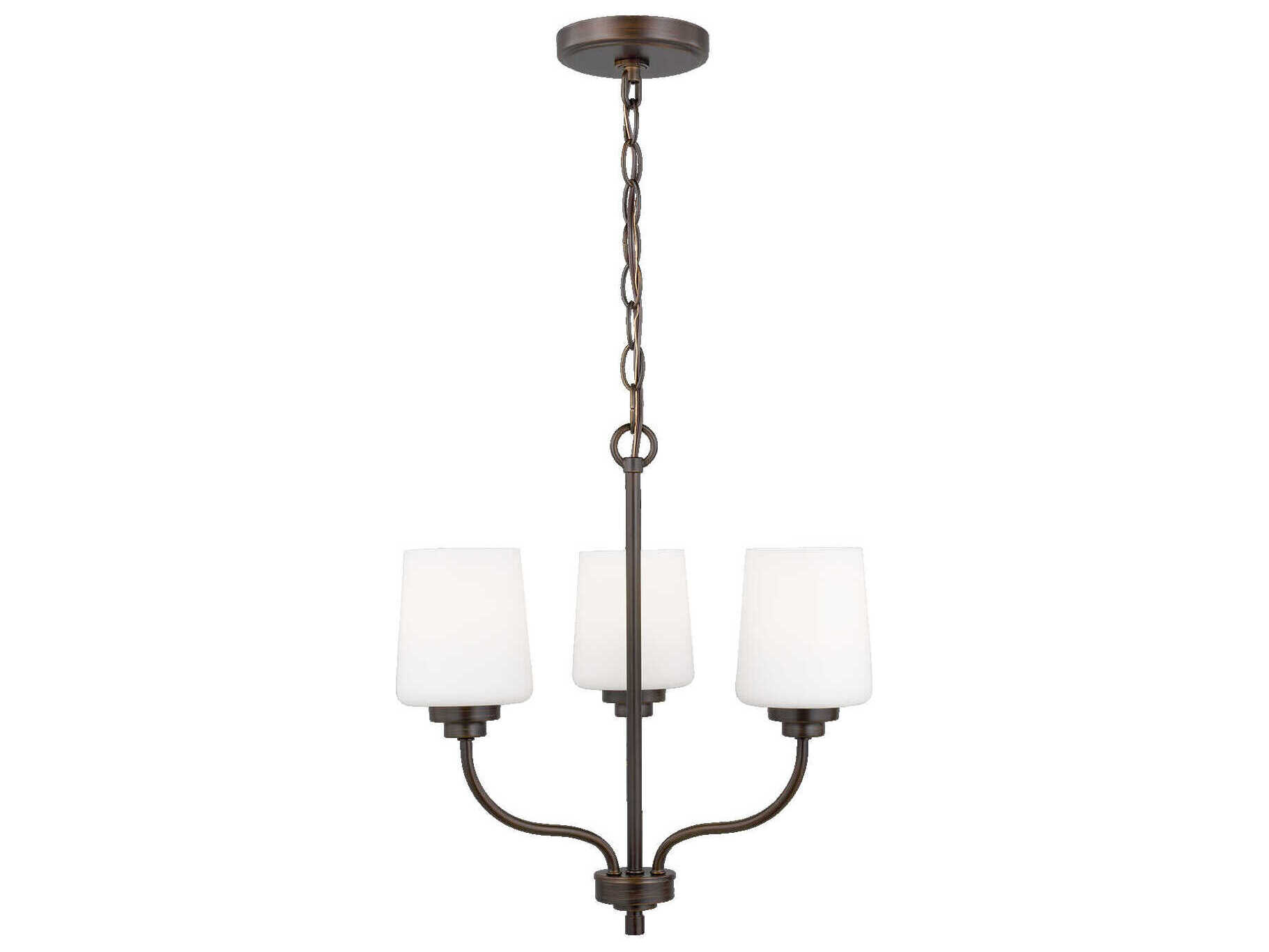 Generation Lighting Windom 3-Light Bronze Glass Chandelier