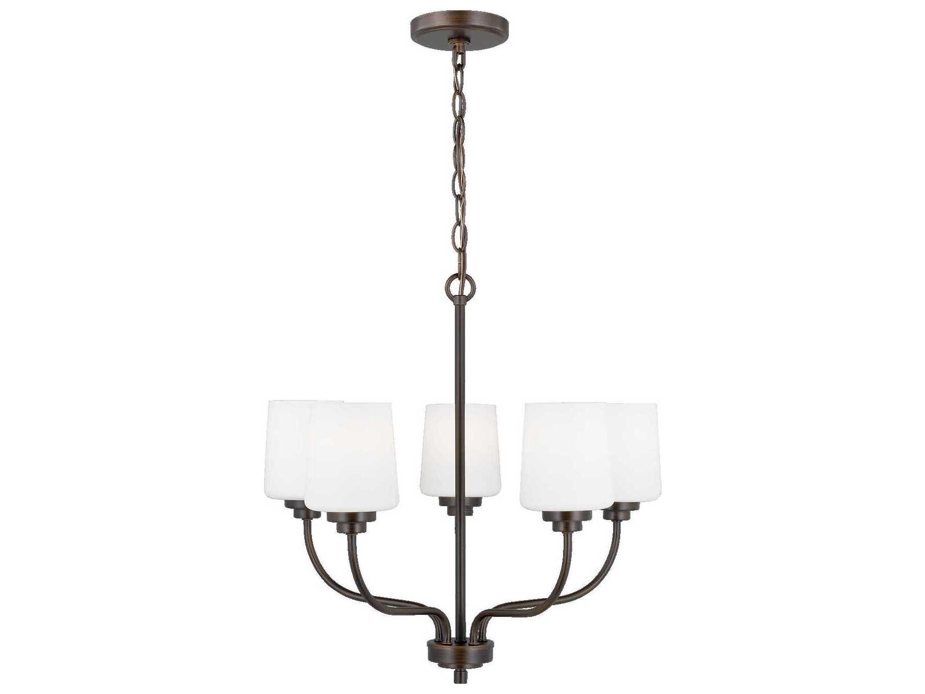 Generation Lighting Windom 5-Light Bronze Glass Chandelier