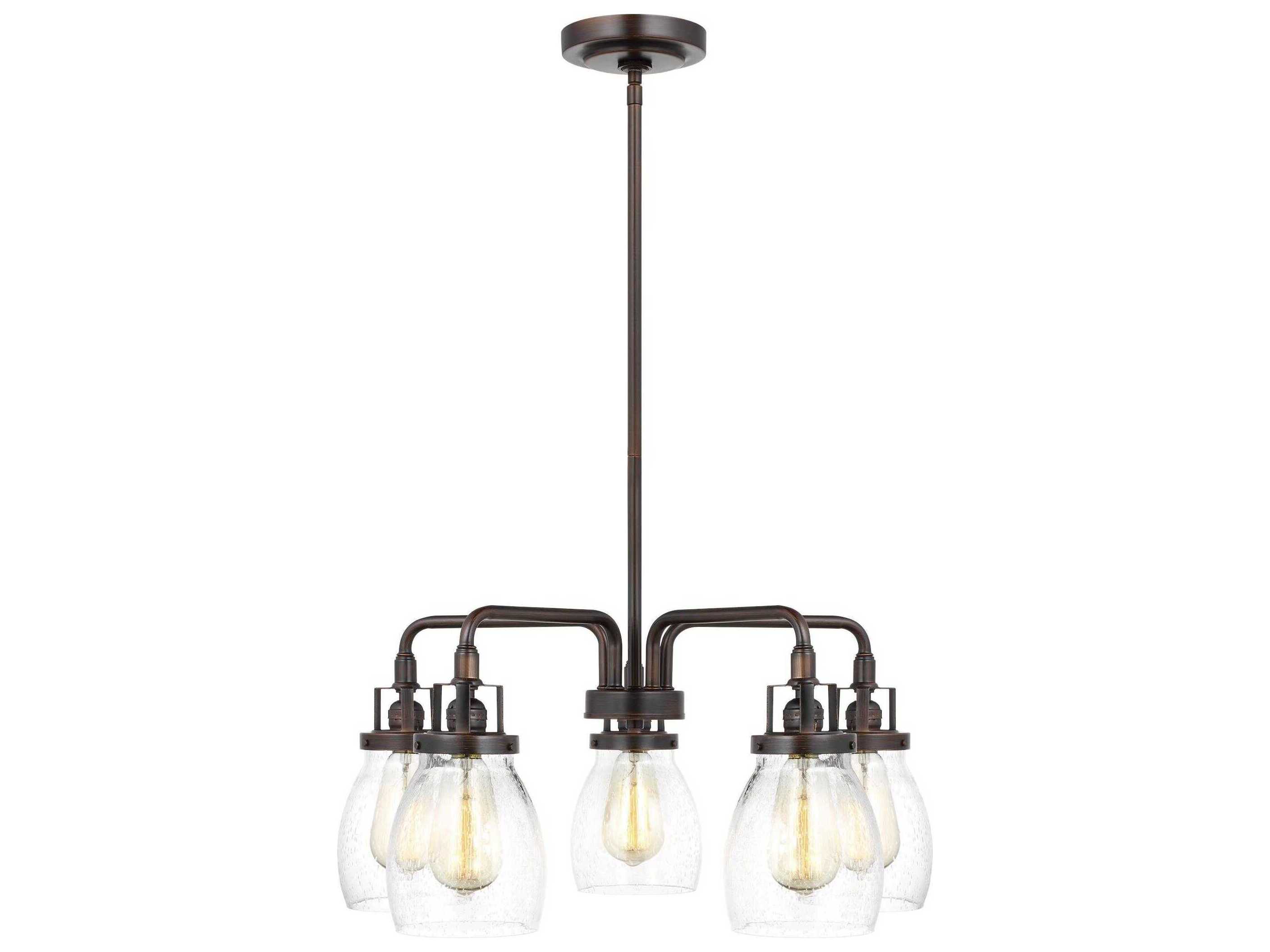 Generation Lighting Belton 5-Light Bronze Glass Chandelier