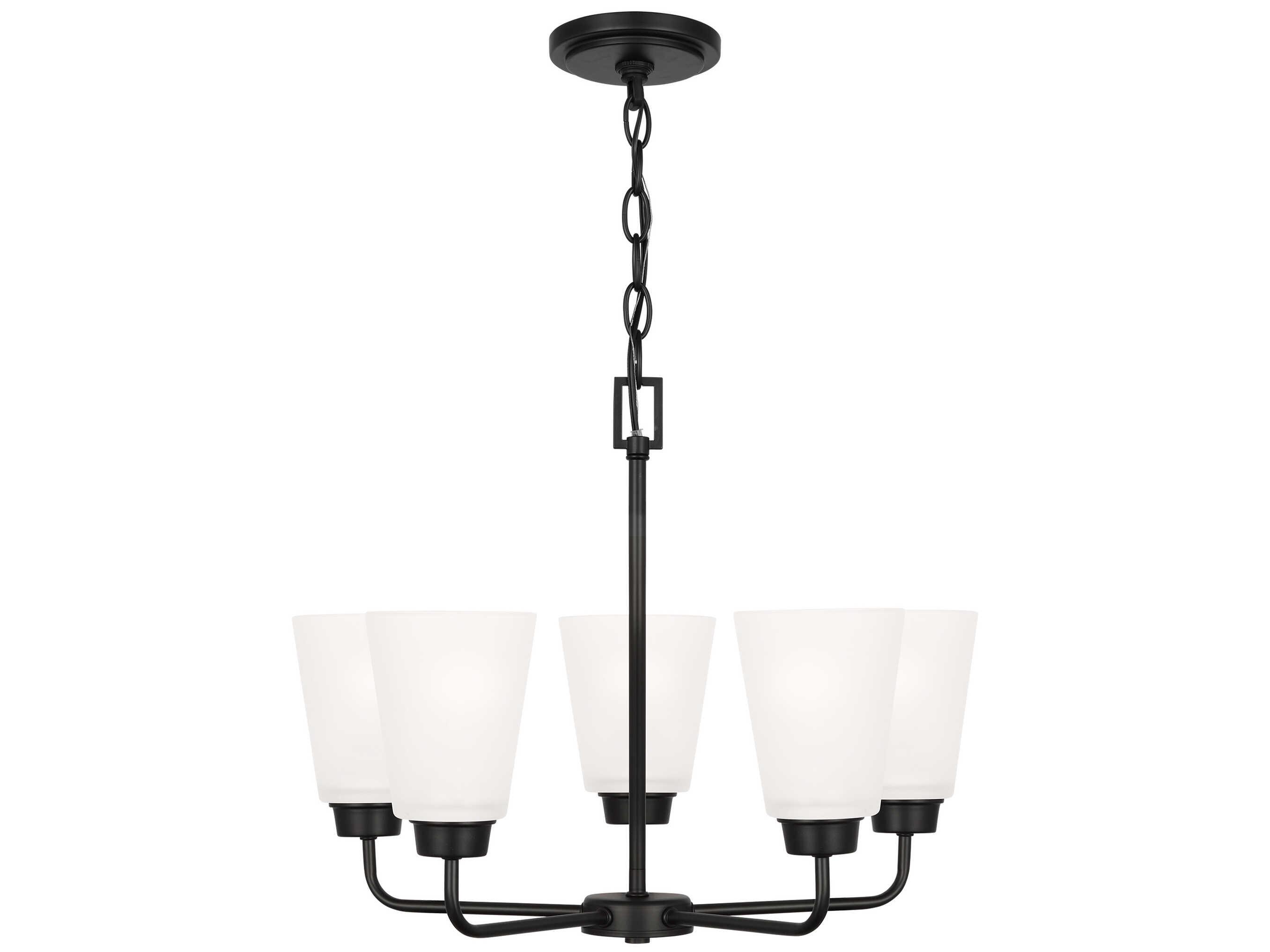 Generation Lighting Kerrville 5-Light Midnight Black Chandelier