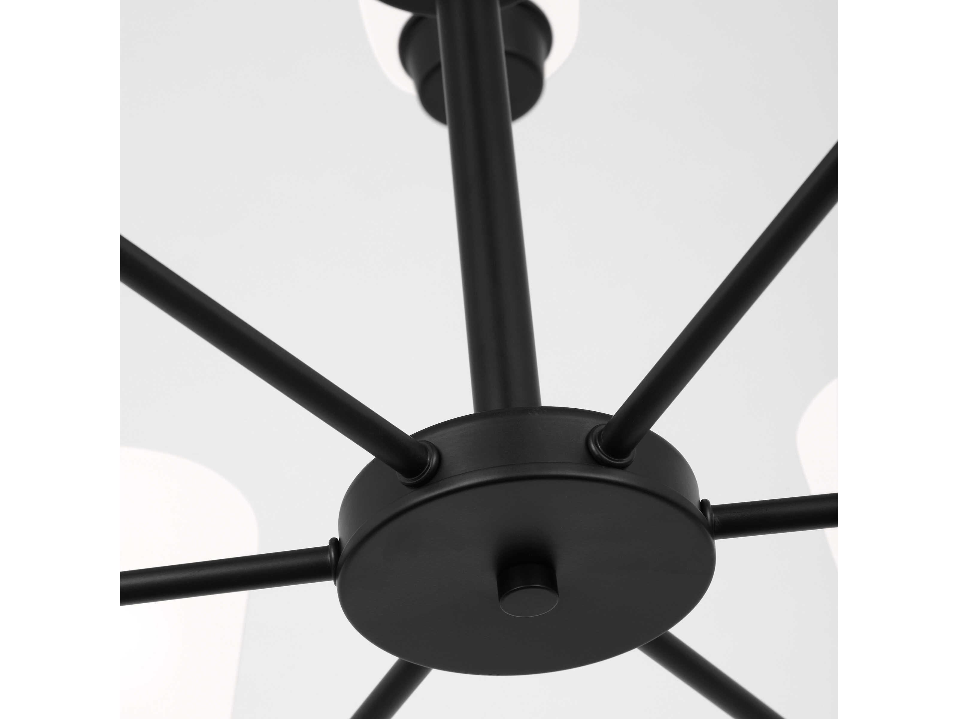 Generation Lighting Kerrville 9-Light Midnight Black Tiered Chandelier