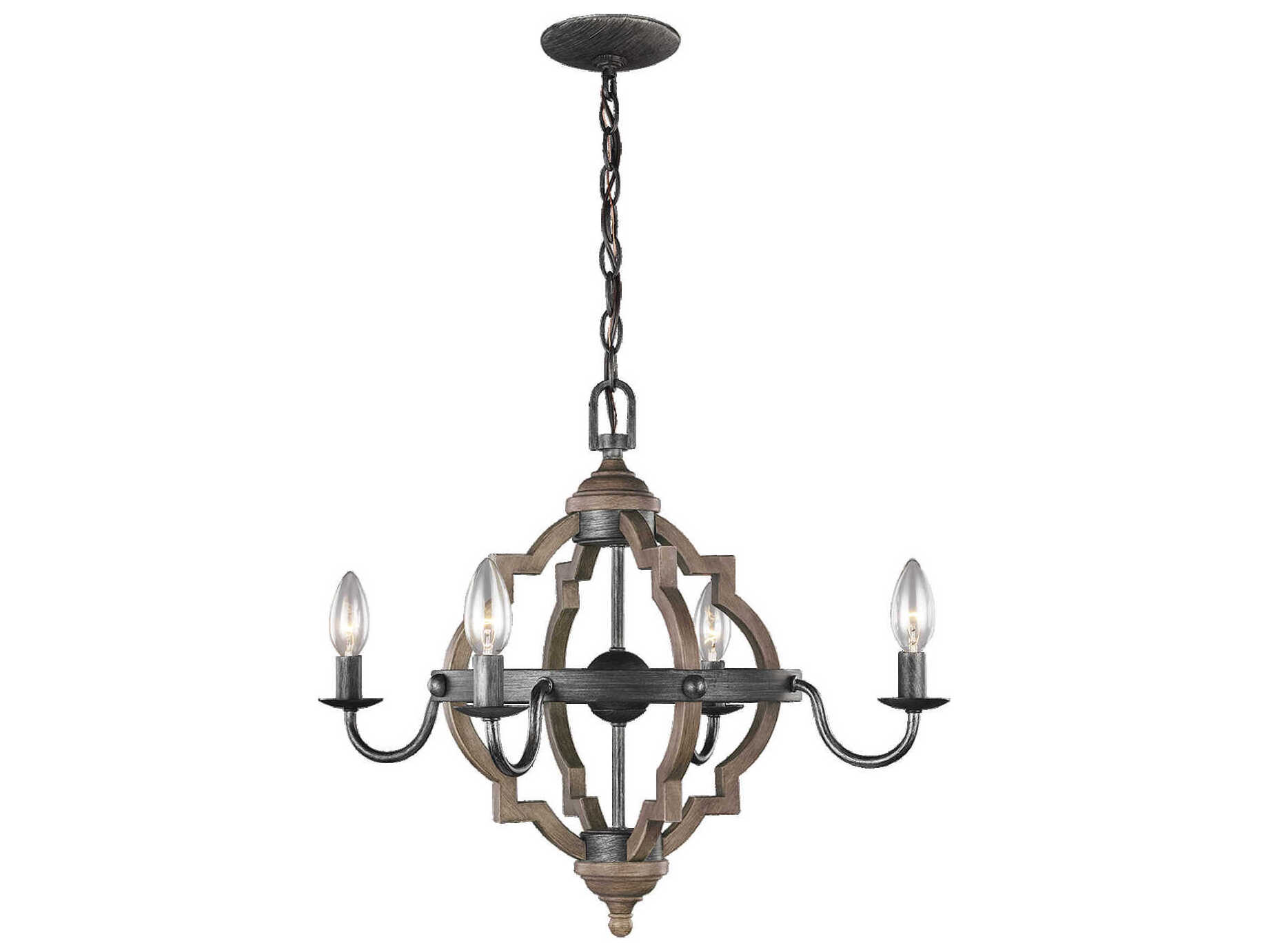 Generation Lighting Socorro 4-Light Stardust Brown Candelabra Chandelier