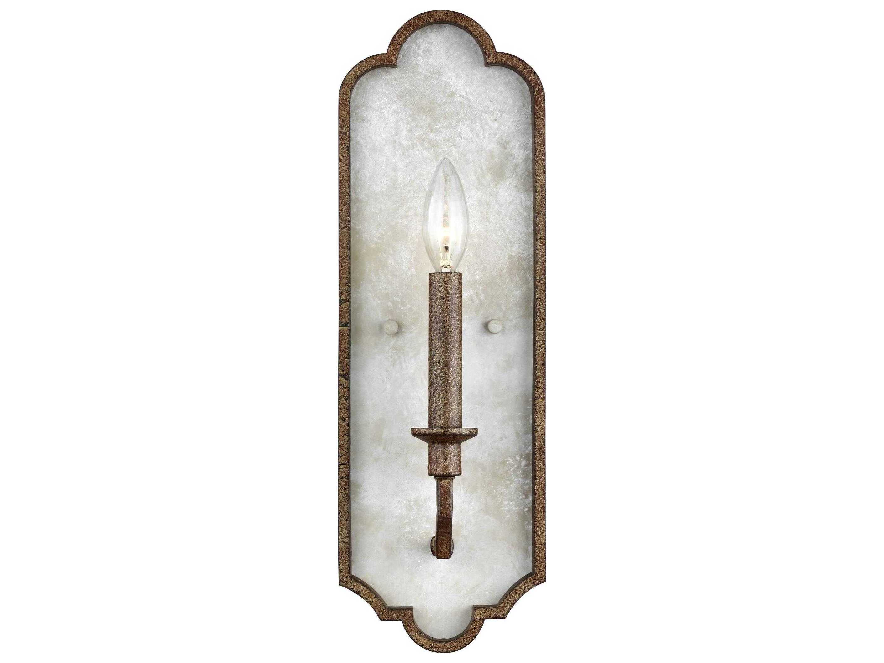 Generation Lighting Spruce 1-Light Distressed White Wood Wall Sconce