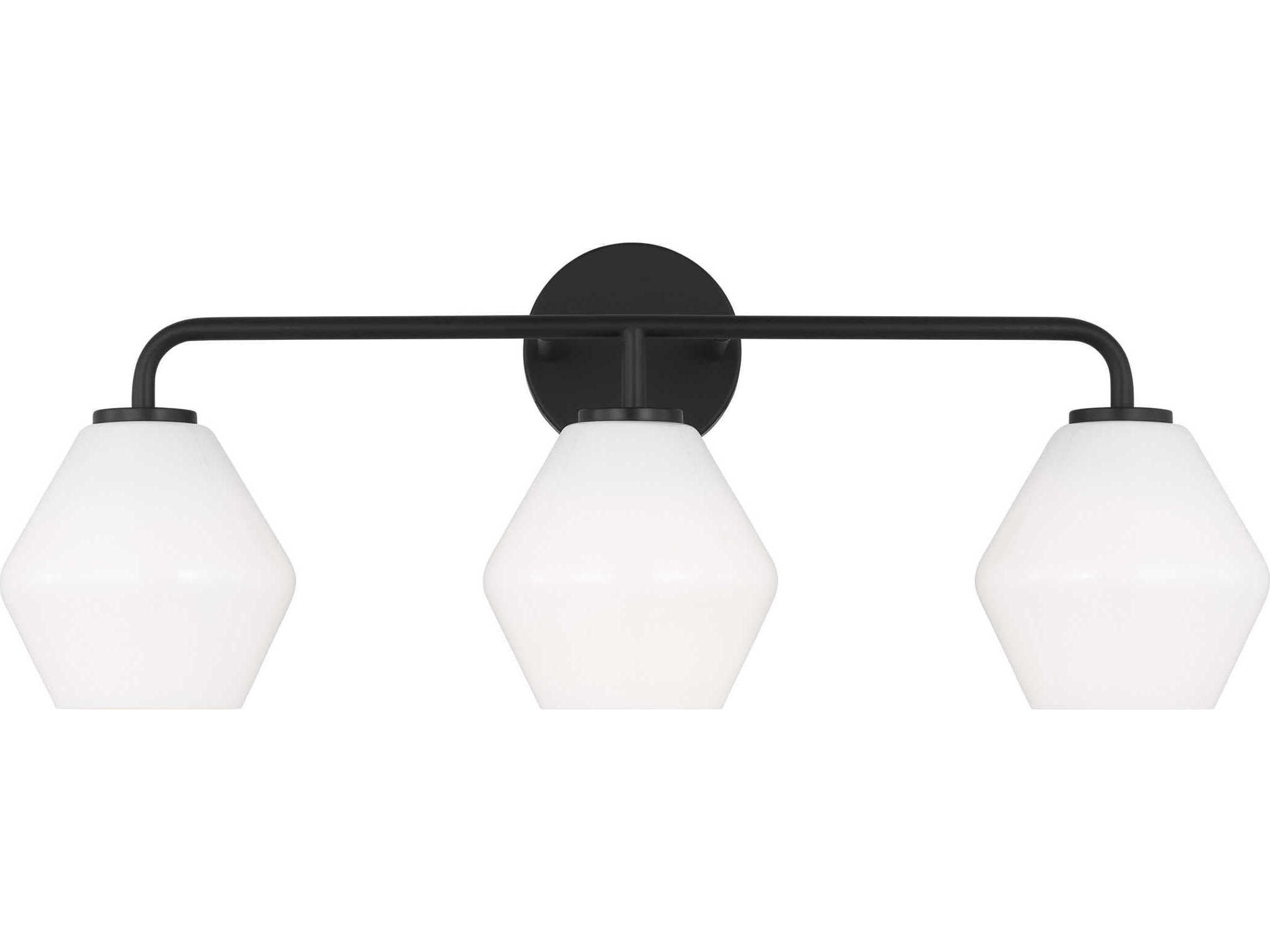 Generation Lighting Jett 3-Light Midnight Black Vanity Light