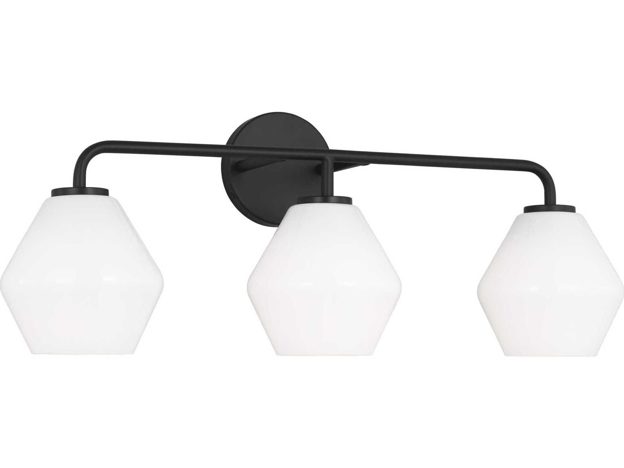 Generation Lighting Jett 3-Light Midnight Black Vanity Light