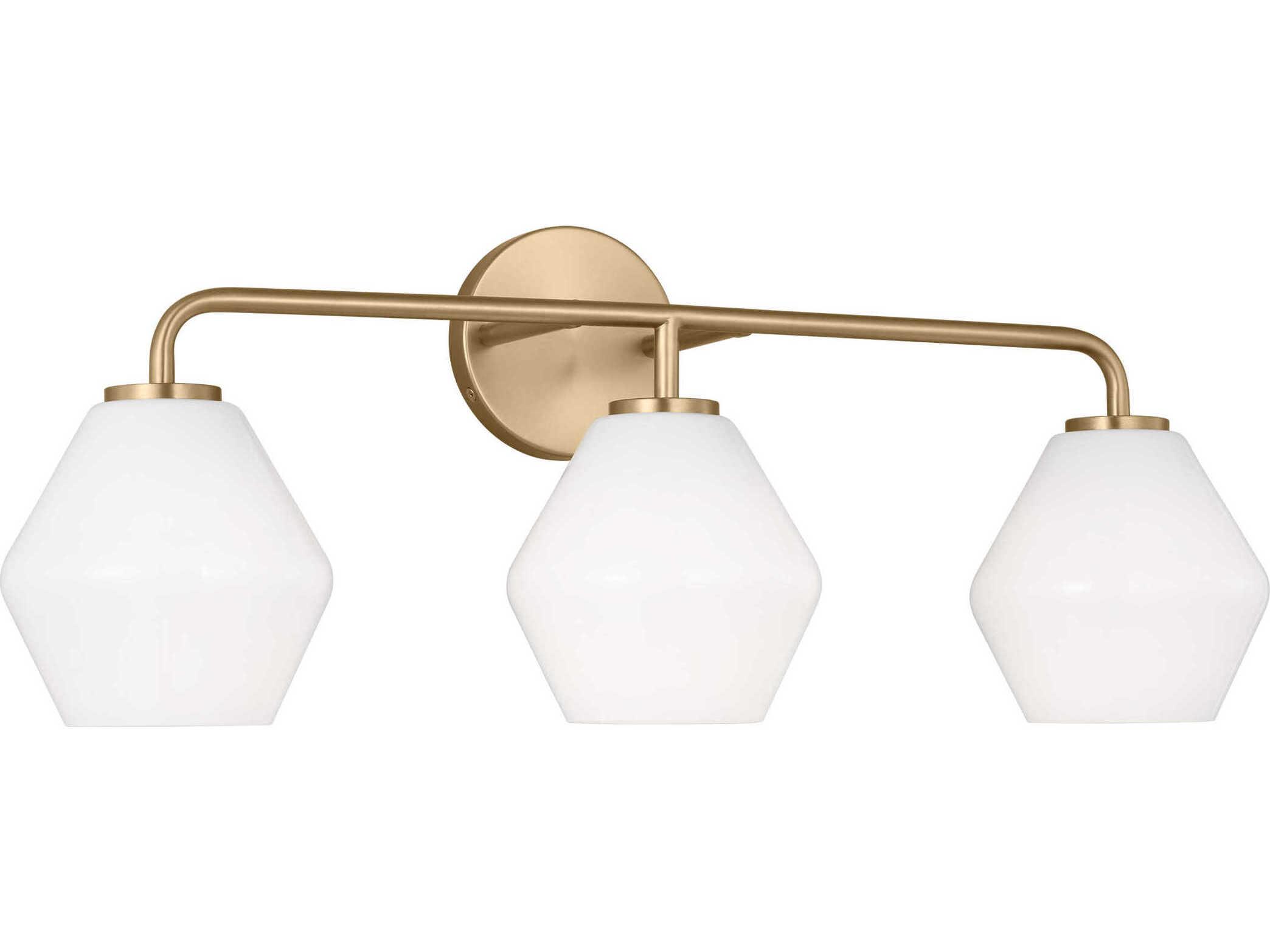 Generation Lighting Jett 3-Light Satin Brass Vanity Light