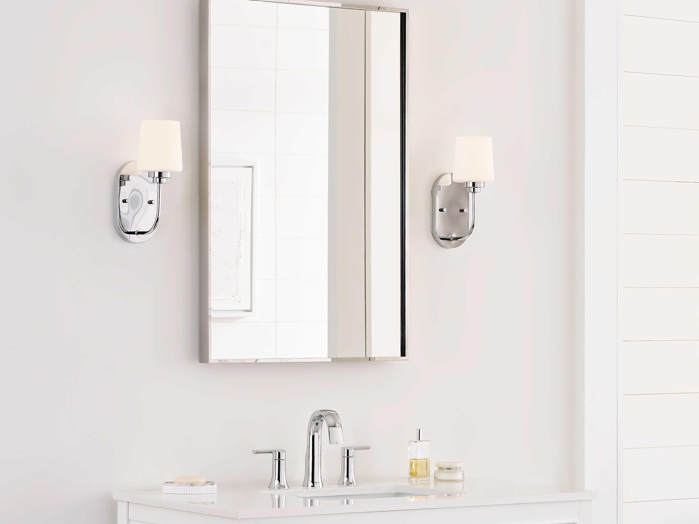 Generation Lighting Windom 1-Light Chrome Glass Wall Sconce