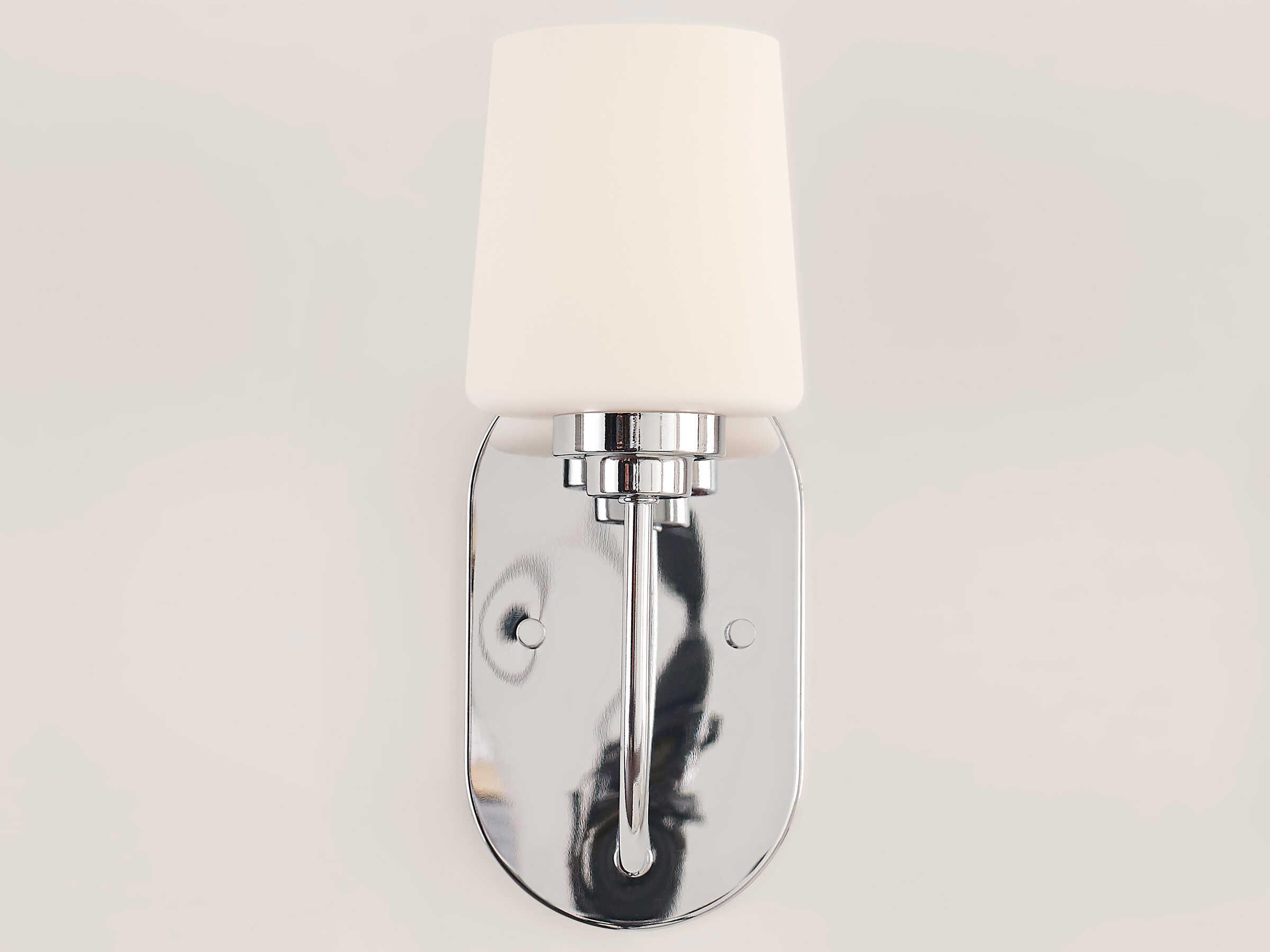Generation Lighting Windom 1-Light Chrome Glass Wall Sconce