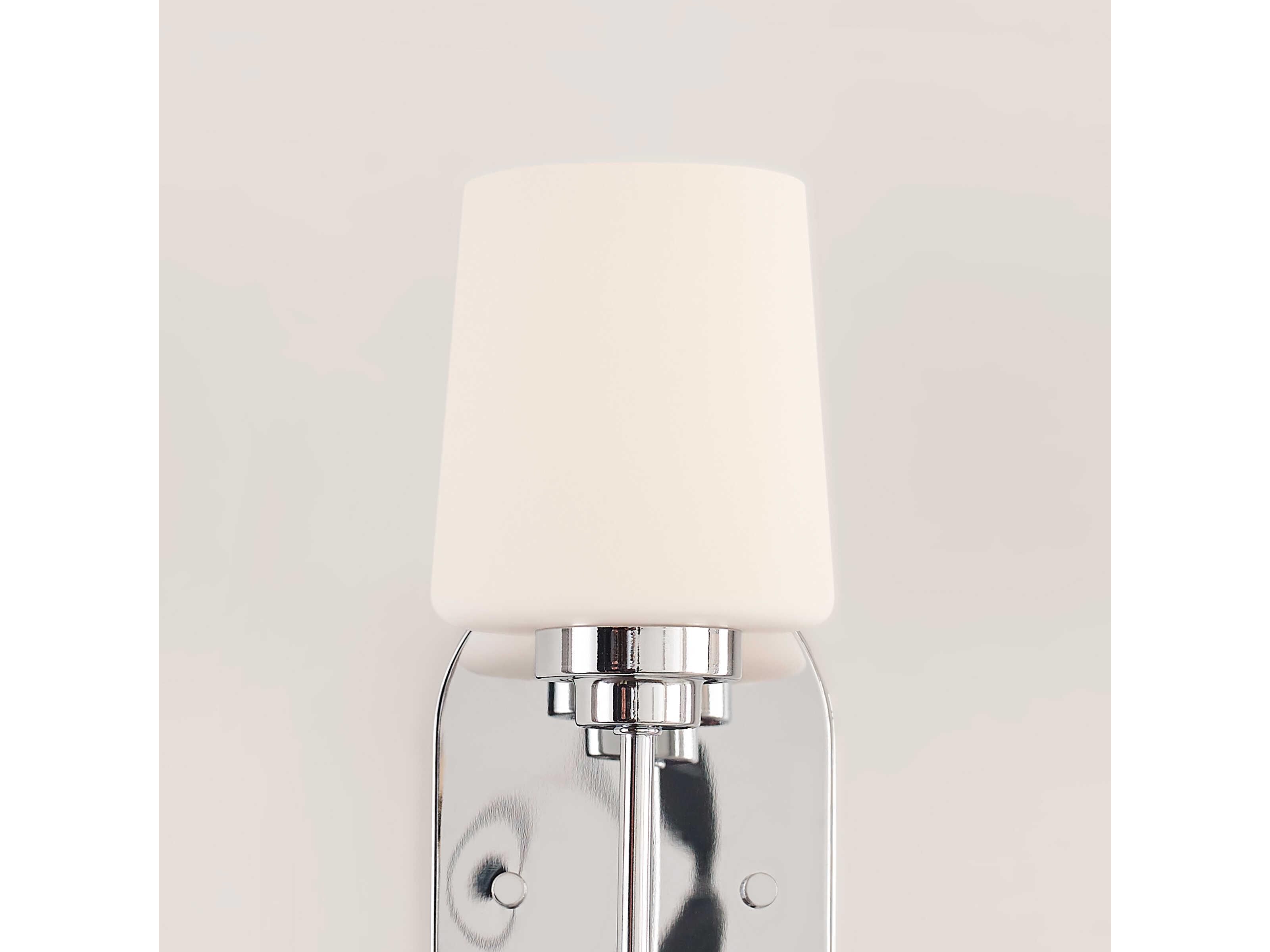 Generation Lighting Windom 1-Light Chrome Glass Wall Sconce