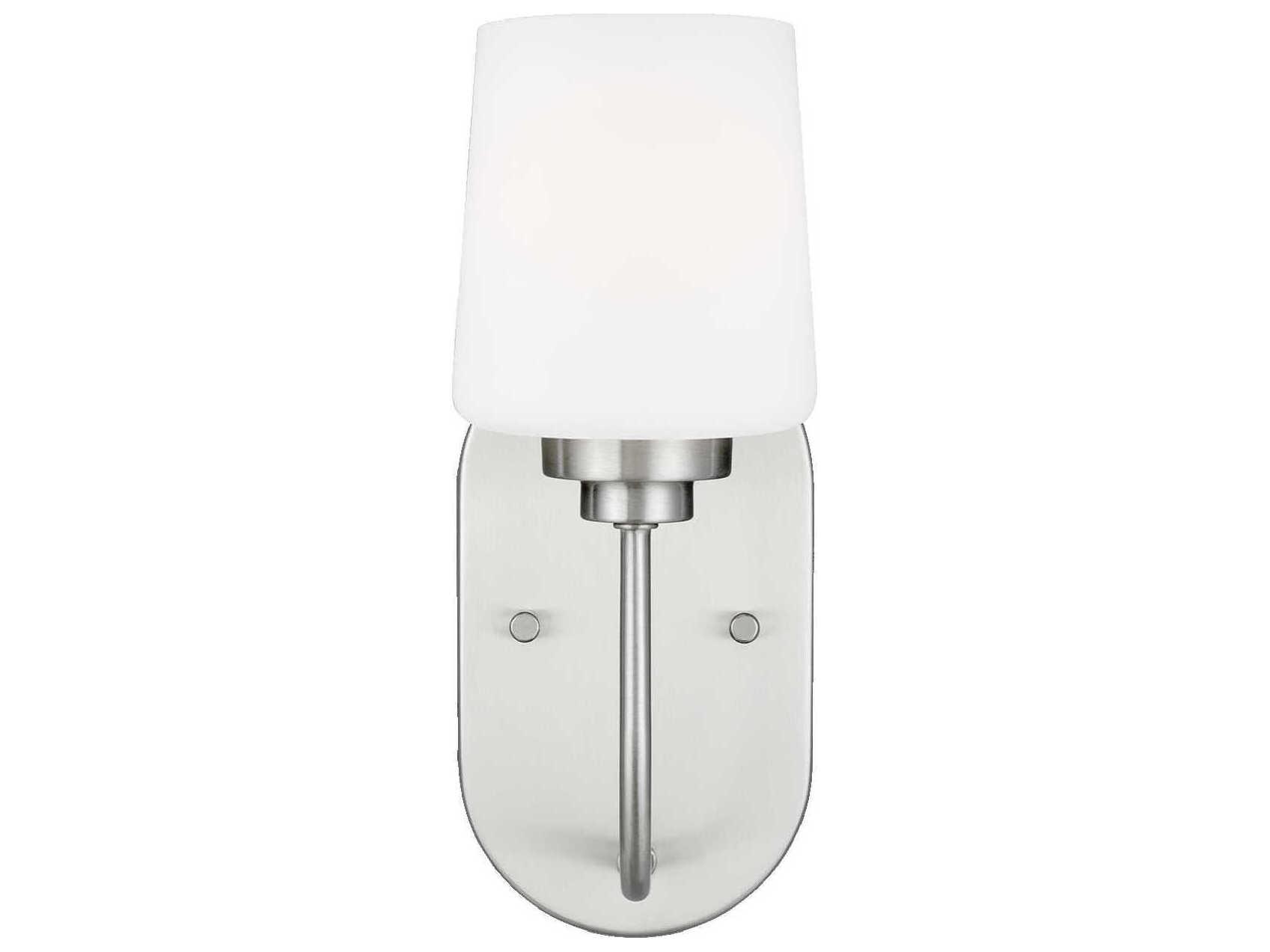 Generation Lighting Windom 1-Light Brushed Nickel Glass Wall Sconce