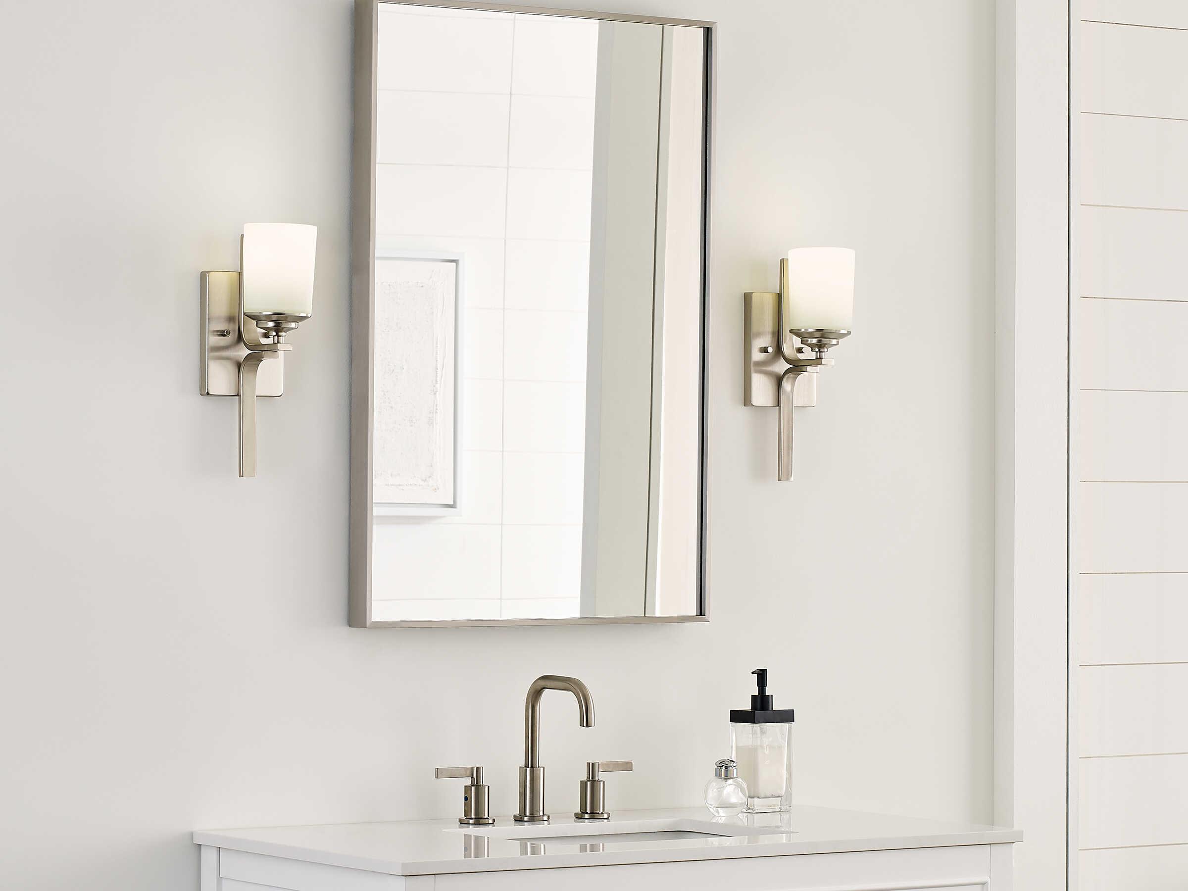 Generation Lighting Ellis Harper 1-Light Brushed Nickel Glass Wall Sconce