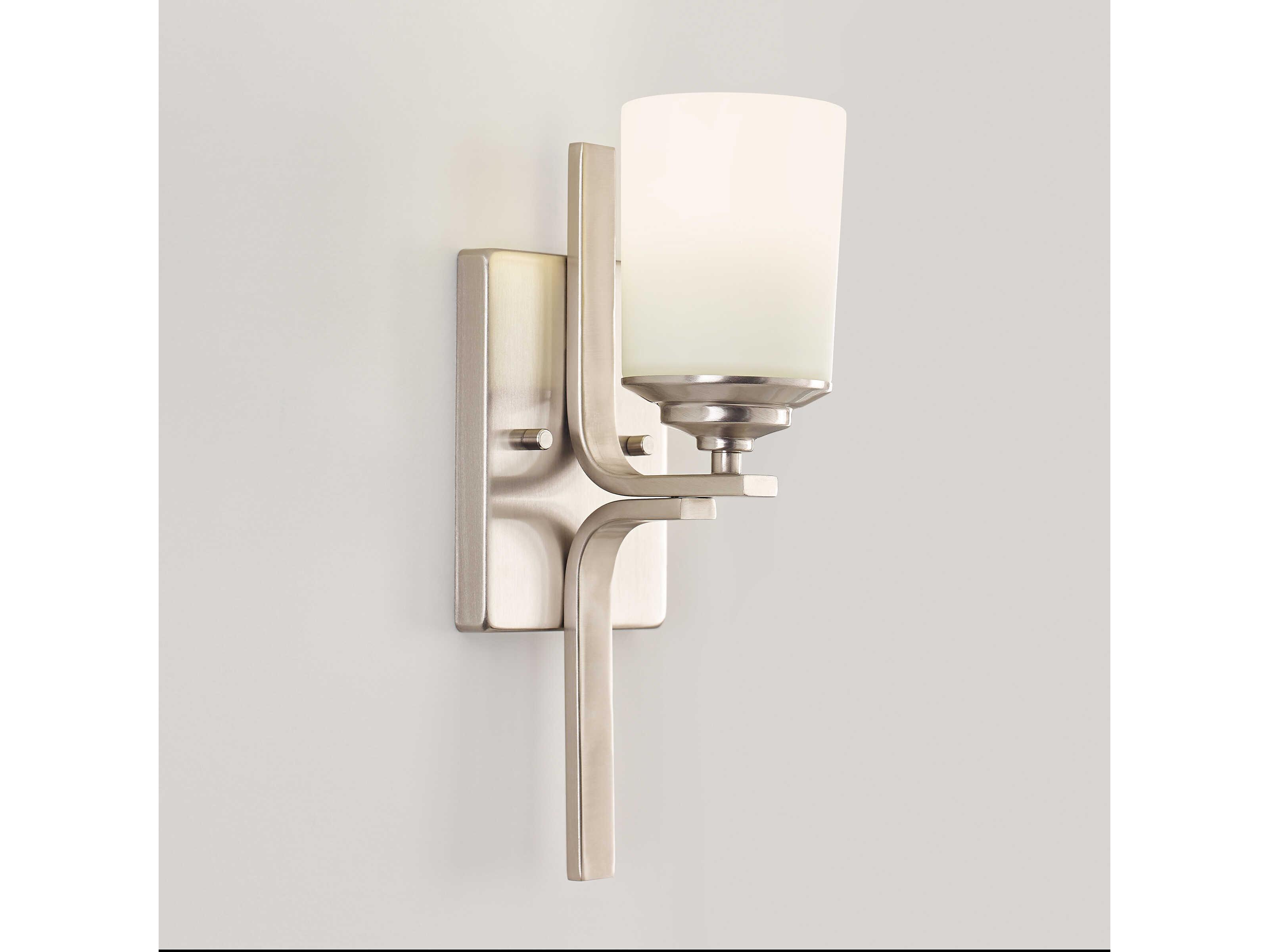 Generation Lighting Ellis Harper 1-Light Brushed Nickel Glass Wall Sconce