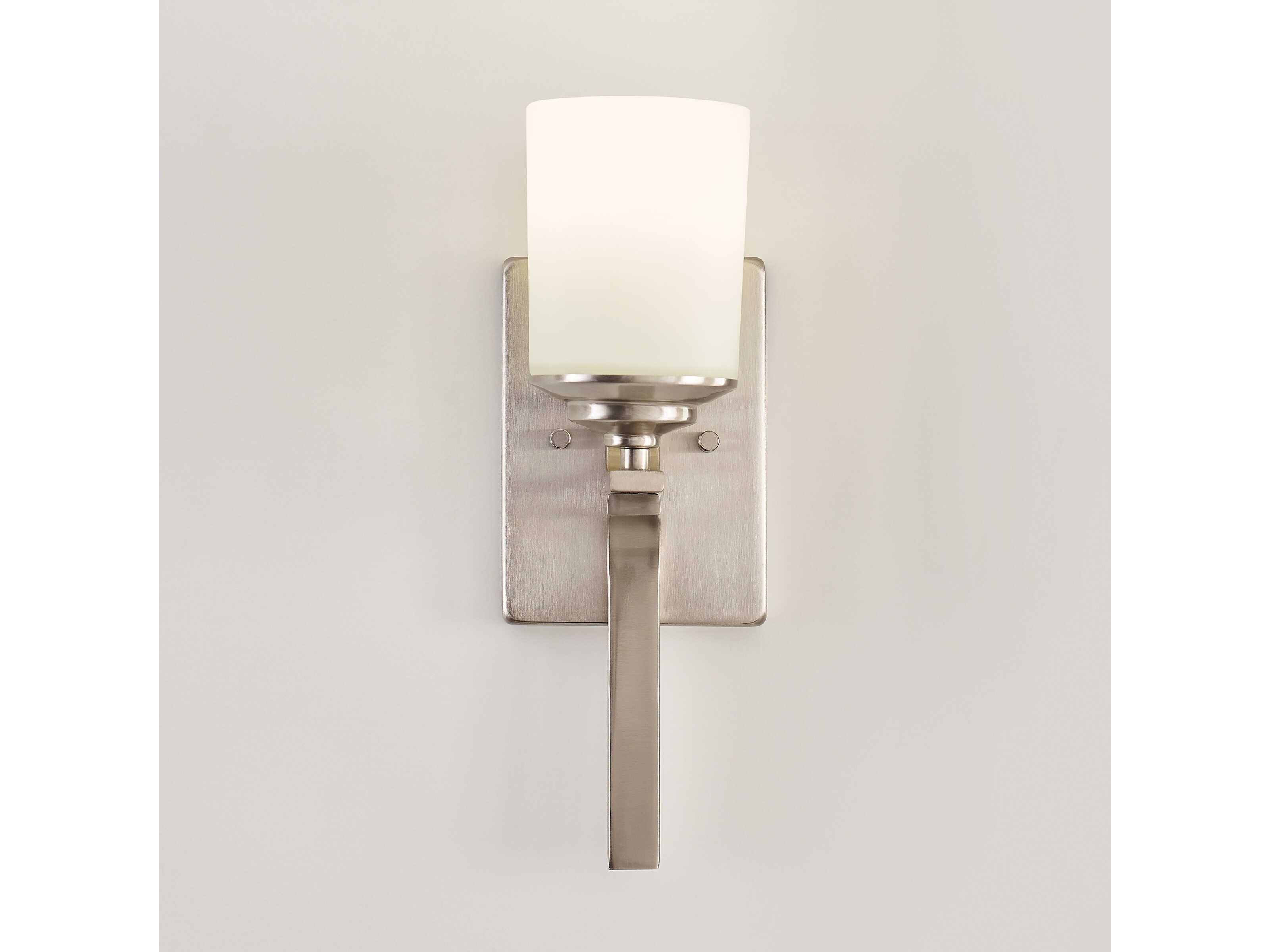 Generation Lighting Ellis Harper 1-Light Brushed Nickel Glass Wall Sconce