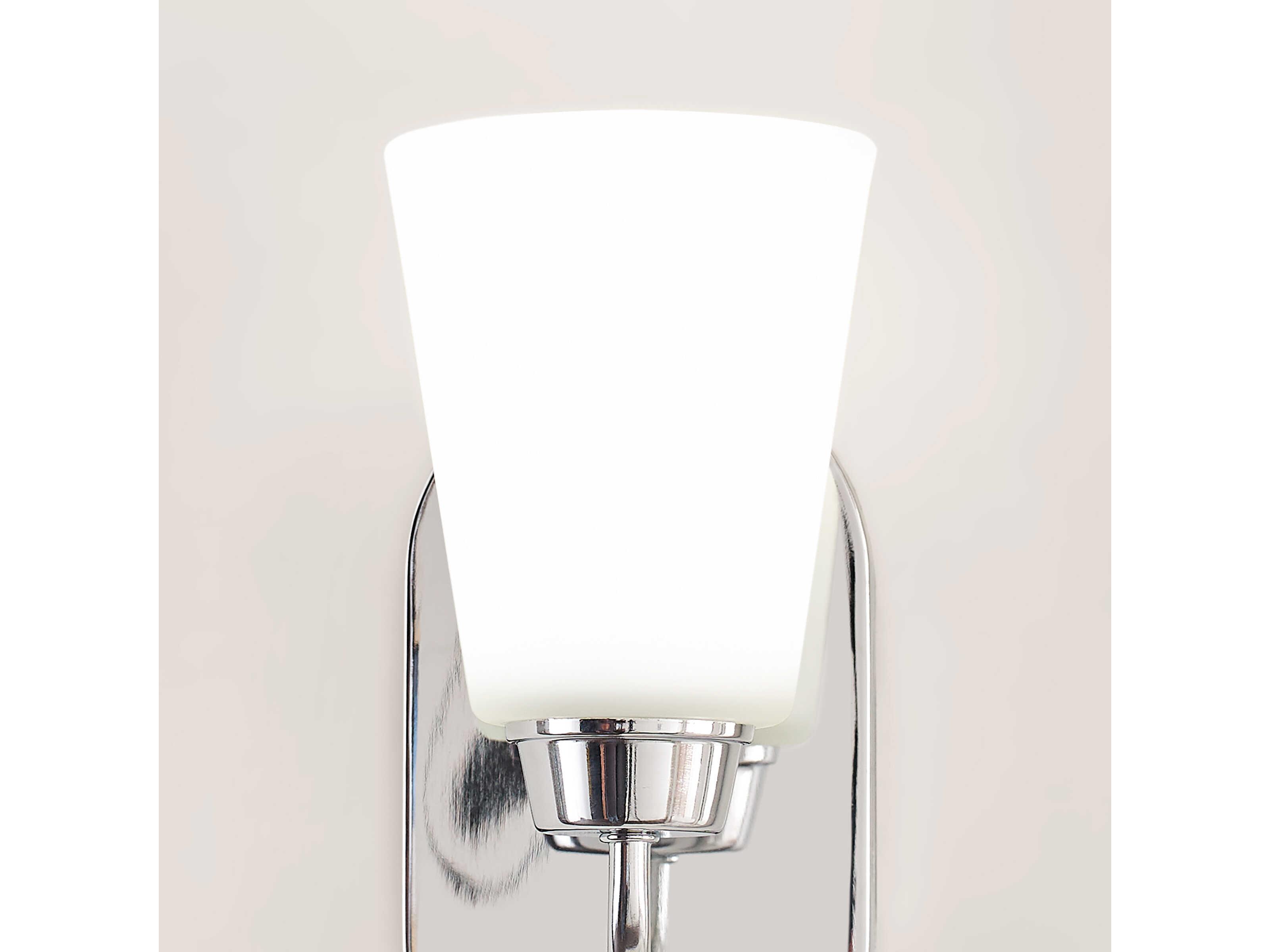 Generation Lighting Kerrville 1-Light Chrome Glass Wall Sconce