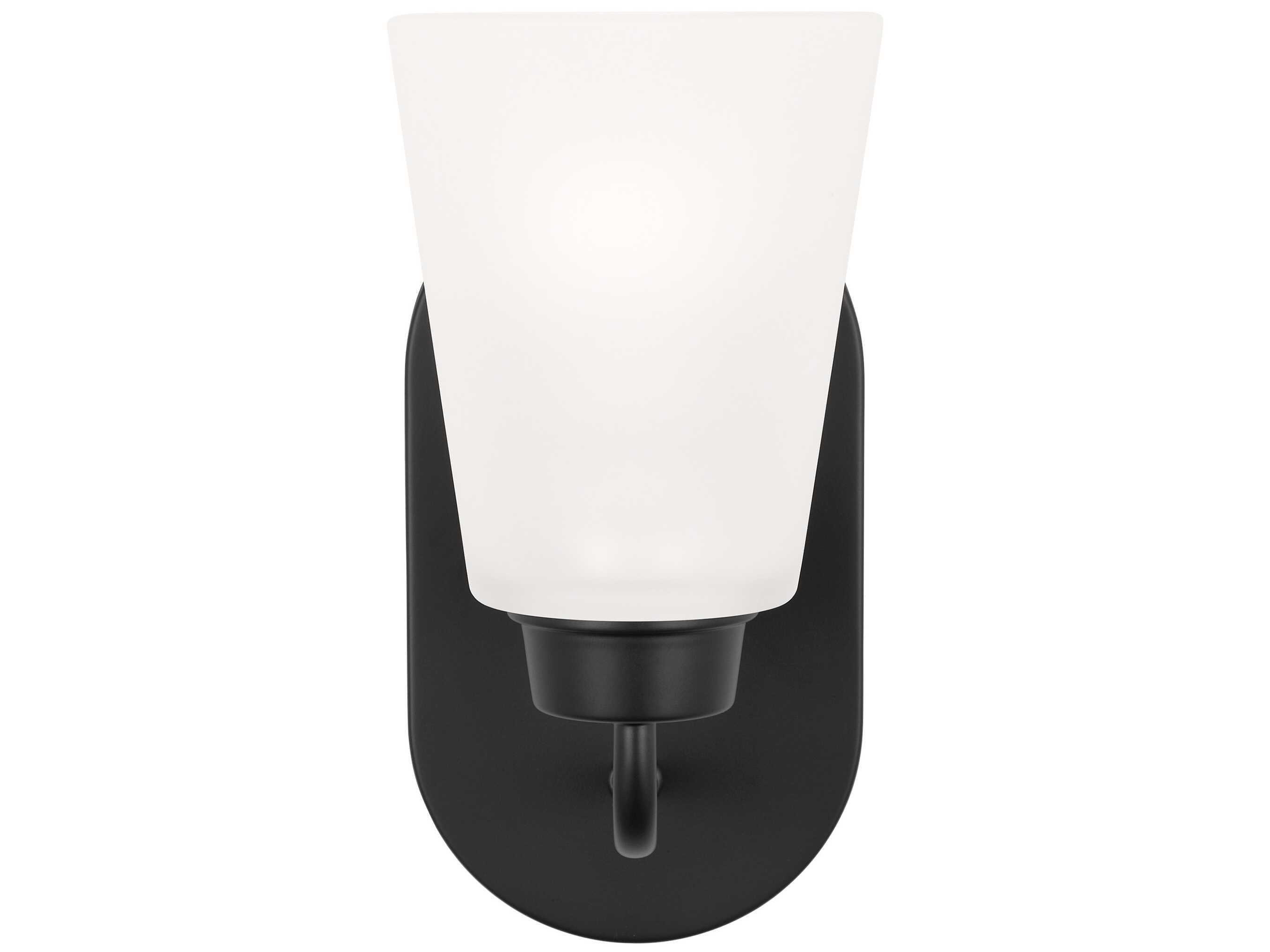 Generation Lighting Kerrville 1-Light Midnight Black Wall Sconce