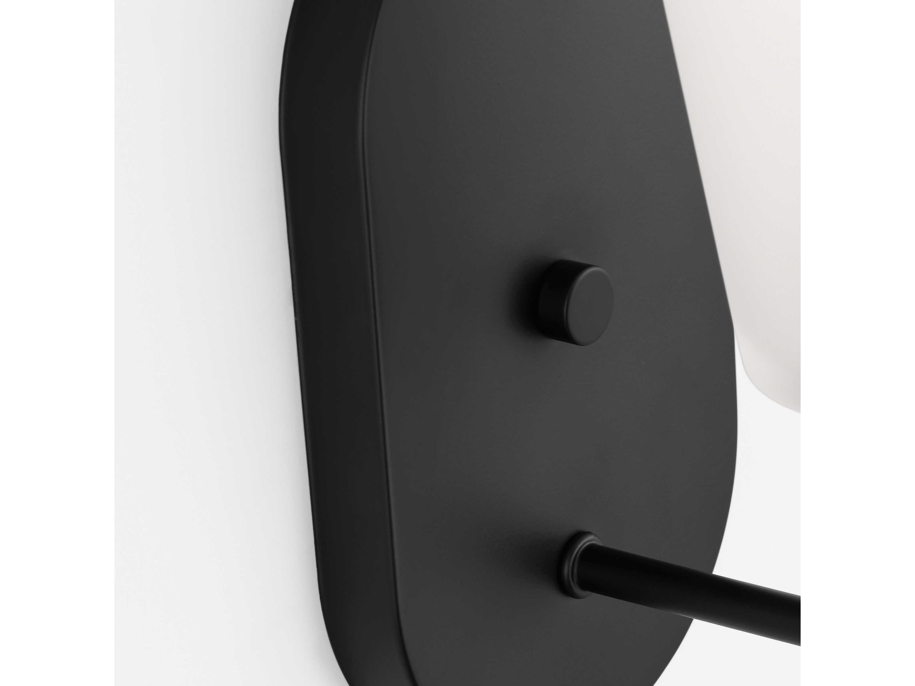 Generation Lighting Kerrville 1-Light Midnight Black Wall Sconce